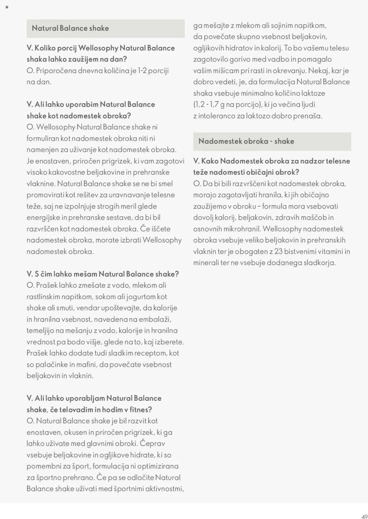 Oriflame katalog wellosophy vodnik po izdelkih │ velja od 18.12.2023 | Stran: 49 | Izdelki: Prašek, Palačinke
