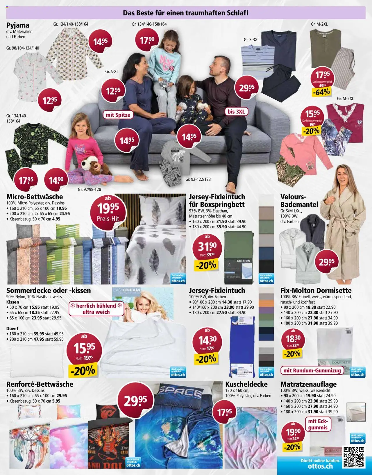 Otto's Aktionen ab 12.08.2025 | Seite: 9 | Produkte: Kissen, Pyjama, Bademantel, Boxspringbett