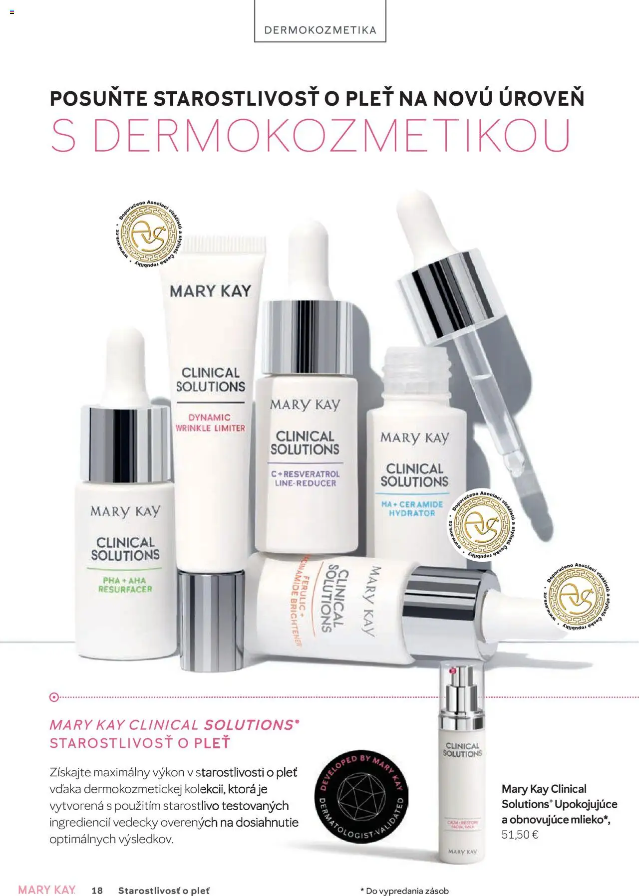 Nové Mary Kay akcie – leták je platný od 01.10.2025 | Strana: 18 | Produkty: Mlieko