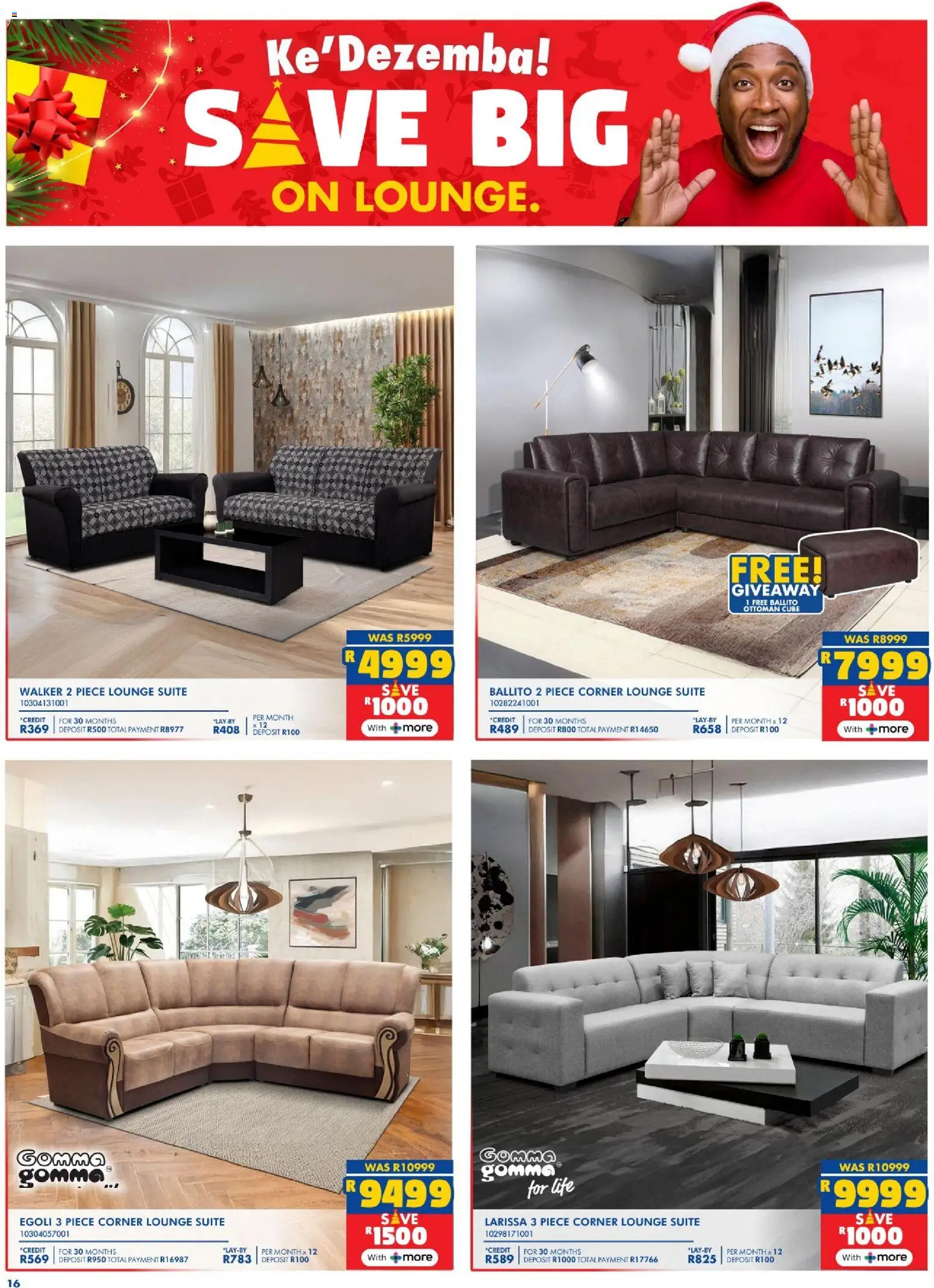 New Russells catalogue – valid from 02.12.2025 | Page: 16 | Products: Lounge suite, Ottoman