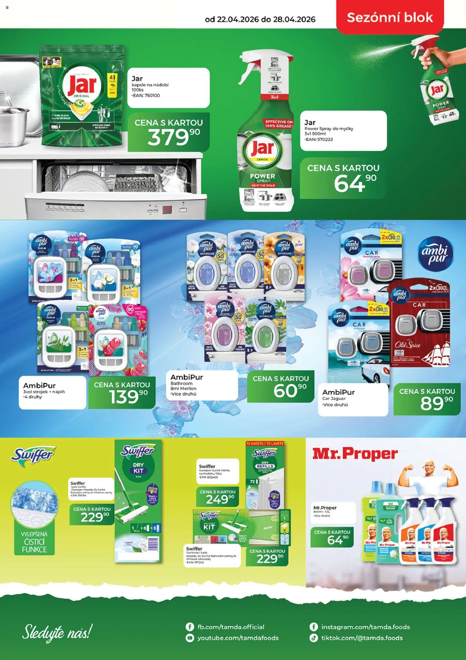 Tamda Foods leták od 22.04.2026 | Strana: 9 | Produkty: Ubrousky, Blok, Swiffer, Old Spice