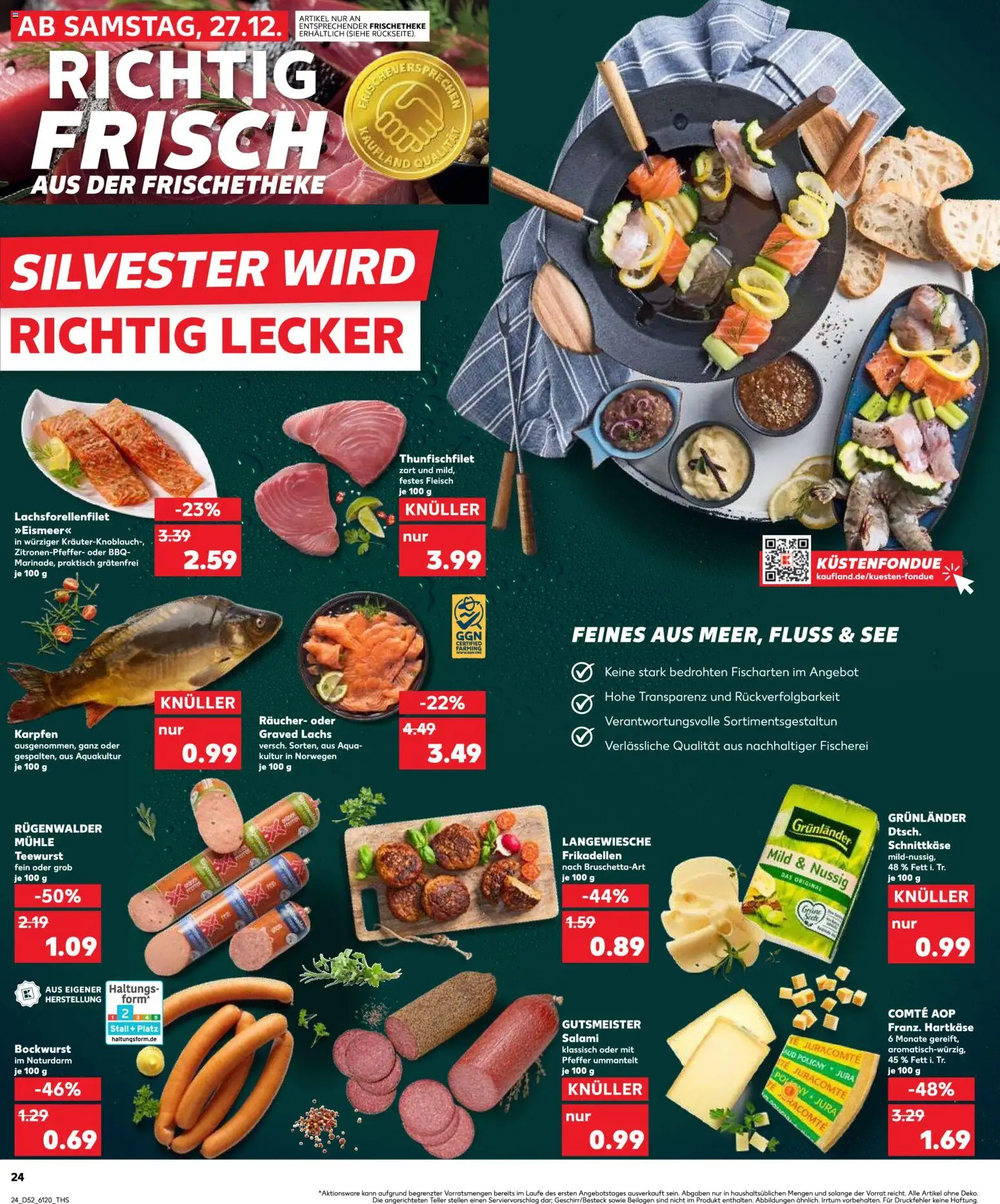 Kaufland prospekt Bremen	 – gültig ab 28.12.2025 | Seite: 24 | Produkte: Bockwurst, Grunlander, Pfeffer, Salami