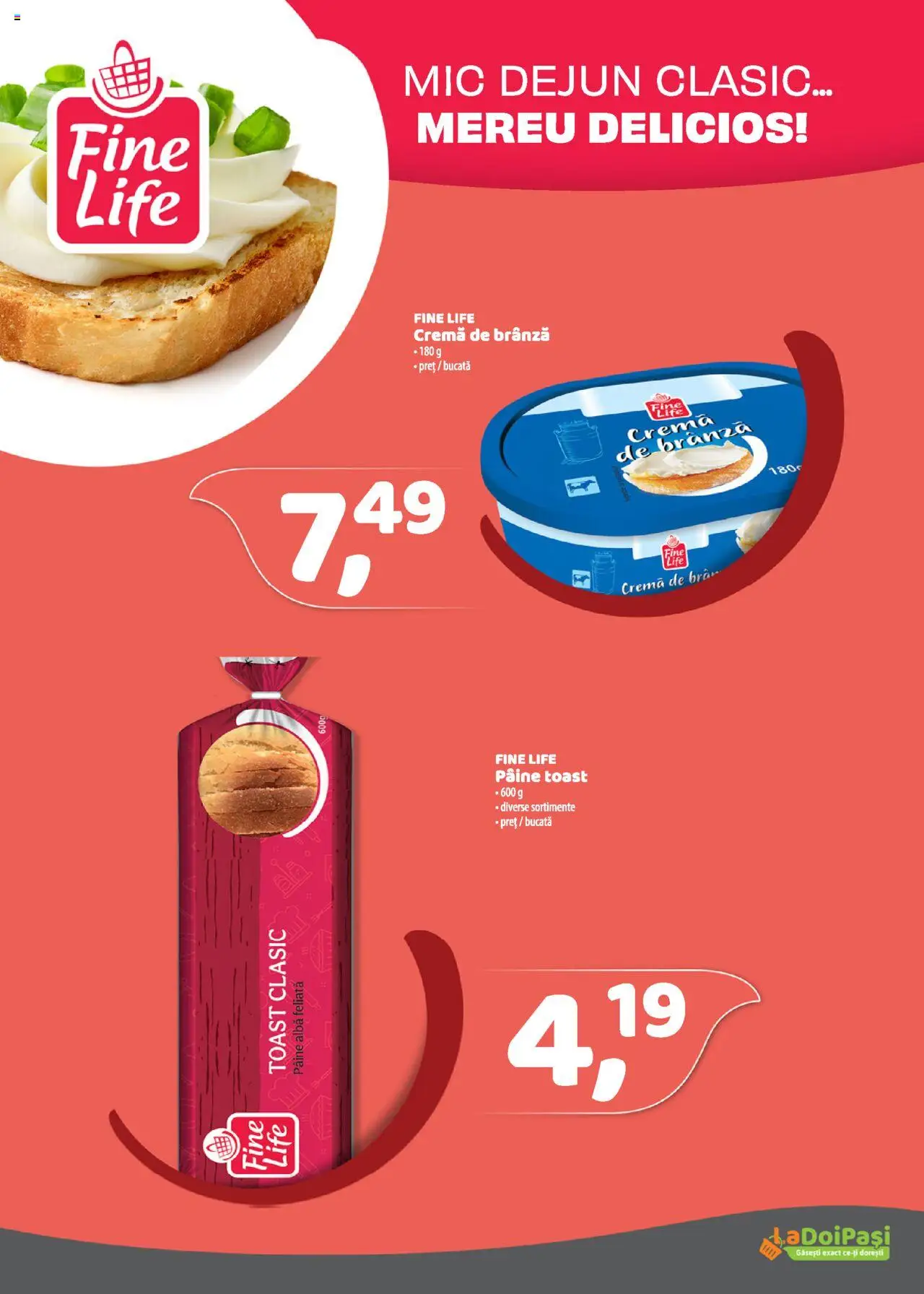 Catalog LaDoiPași – valabil de la 01.07.2025 | Pagină: 16 | Produse: Brânză, Cremă, Pâine, Cremă de brânză