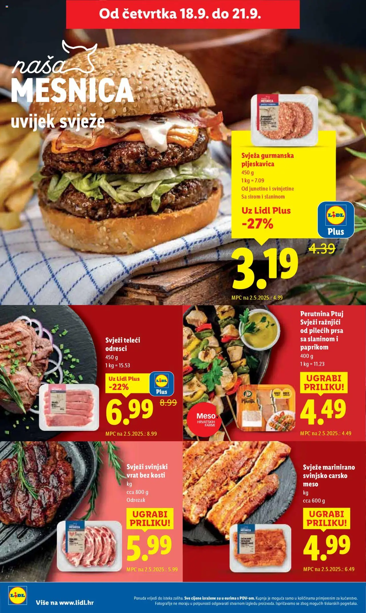 Lidl katalog | vrijedi od 15.09.2025 | Stranica: 64 | Proizvodi: Carsko meso, Svinjski vrat, Meso, Perutnina Ptuj