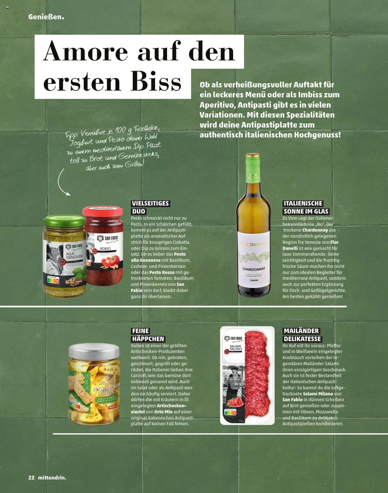 Penny  Kundenmagazin Sommer - gültig ab dem 13.06.2025 | Seite: 22 | Produkte: Öl, Mozzarella, Fisch, Brot