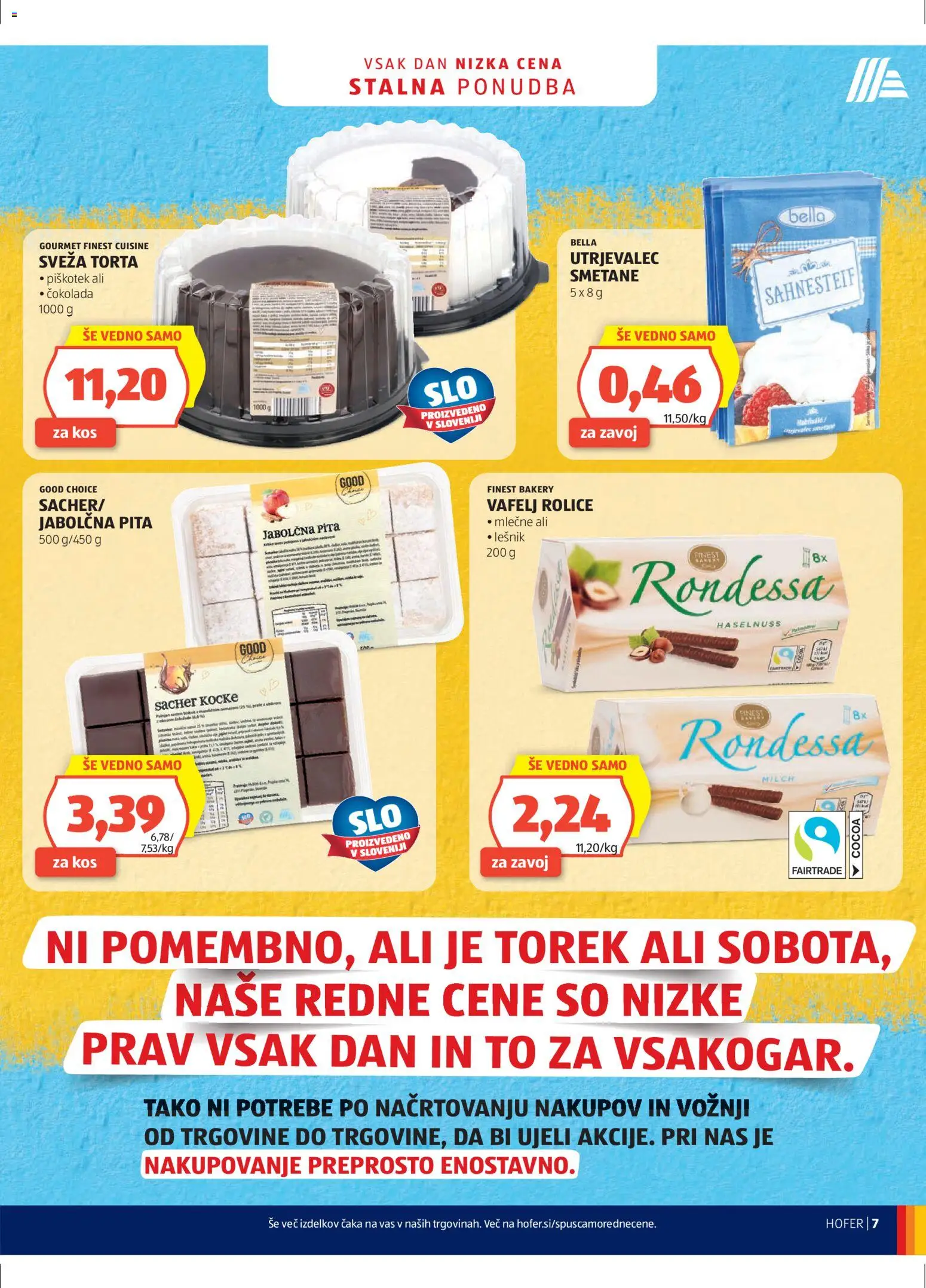 Hofer SI katalog | vrijedi od 29.04.2026 | Stranica: 7 | Proizvodi: Čokolada, Pita, Torta