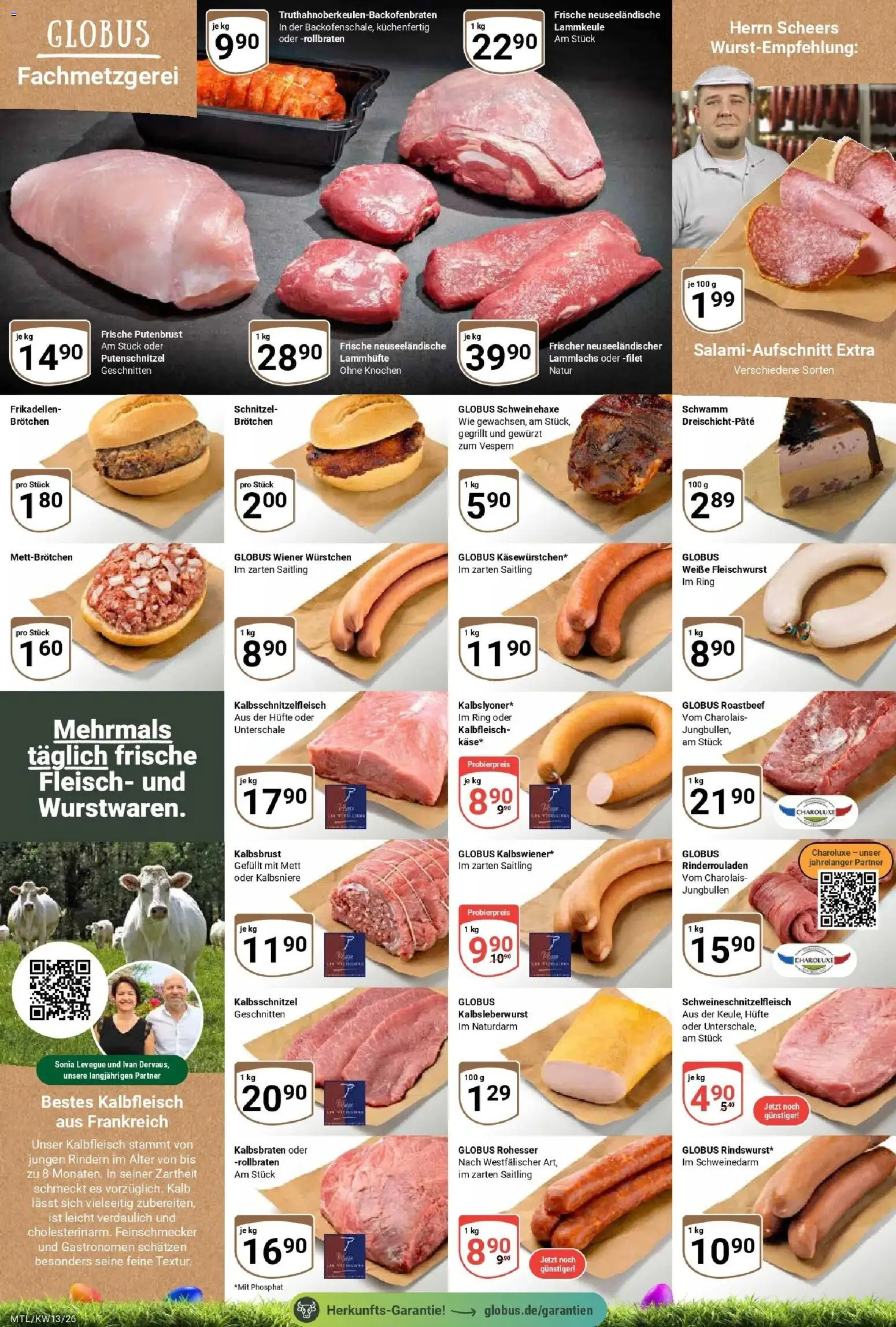 Globus prospekt Maintal-Dörnigheim	 – gültig ab 23.03.2026 | Seite: 8 | Produkte: Rinderrouladen, Wiener wurstchen, Schnitzel, Putenschnitzel