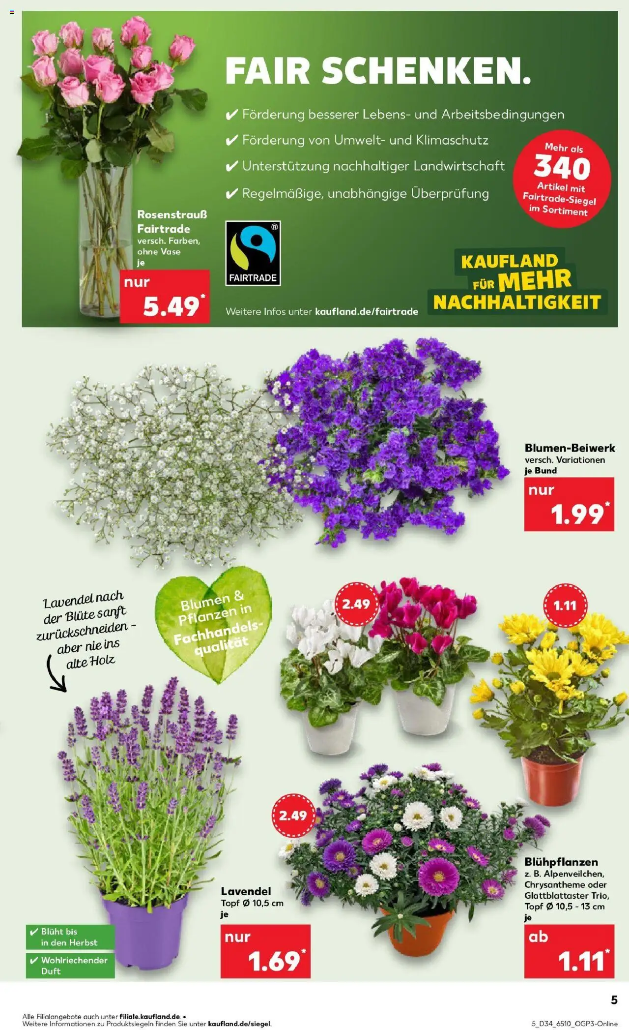 Kaufland prospekt Bergisch Gladbach	 - gültig ab dem 21.08.2025 | Seite: 5 | Produkte: Blumen, Vase, Duft, Lavendel