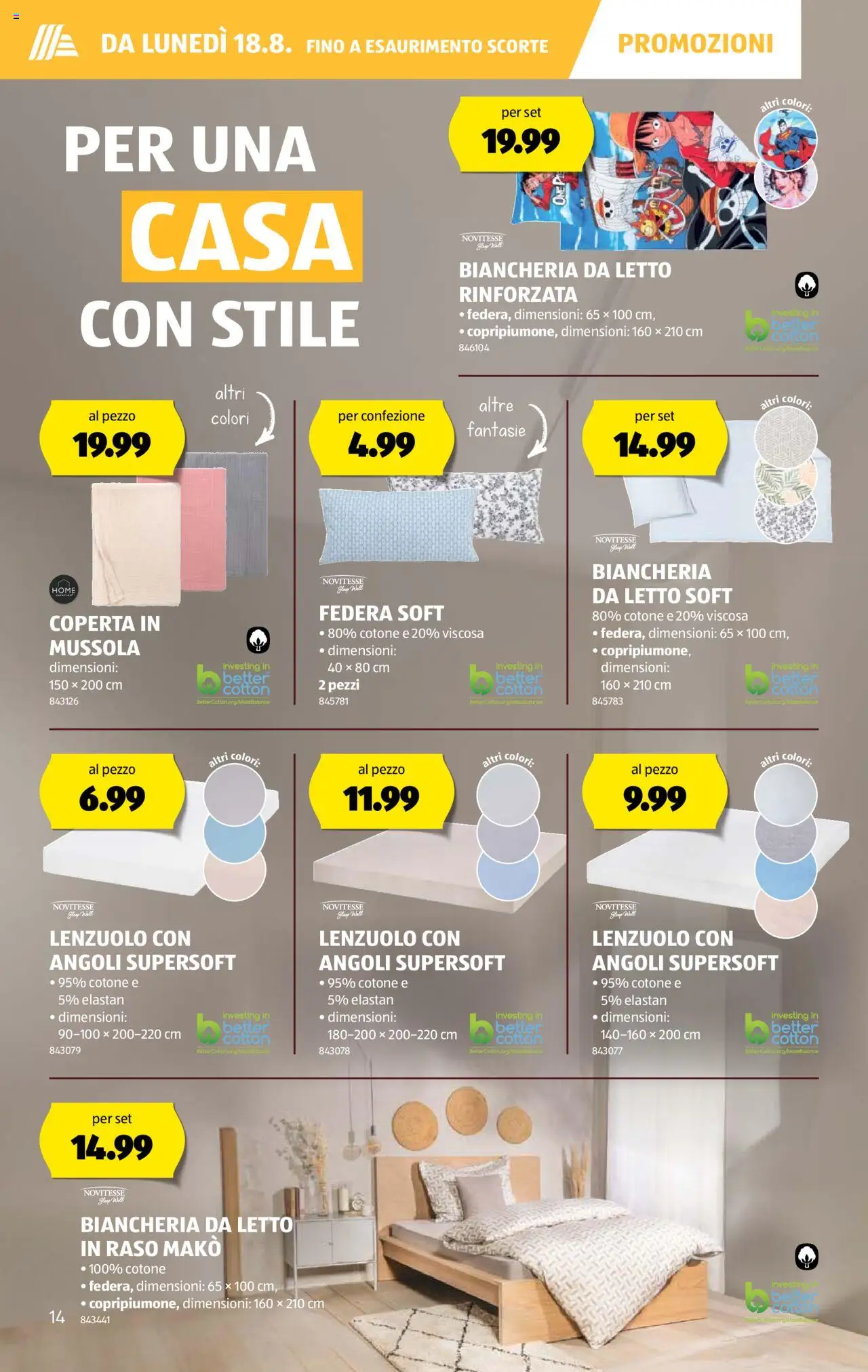 Aldi Volantino ab 14.08.2025 | Seite: 14 | Produkte: Bett