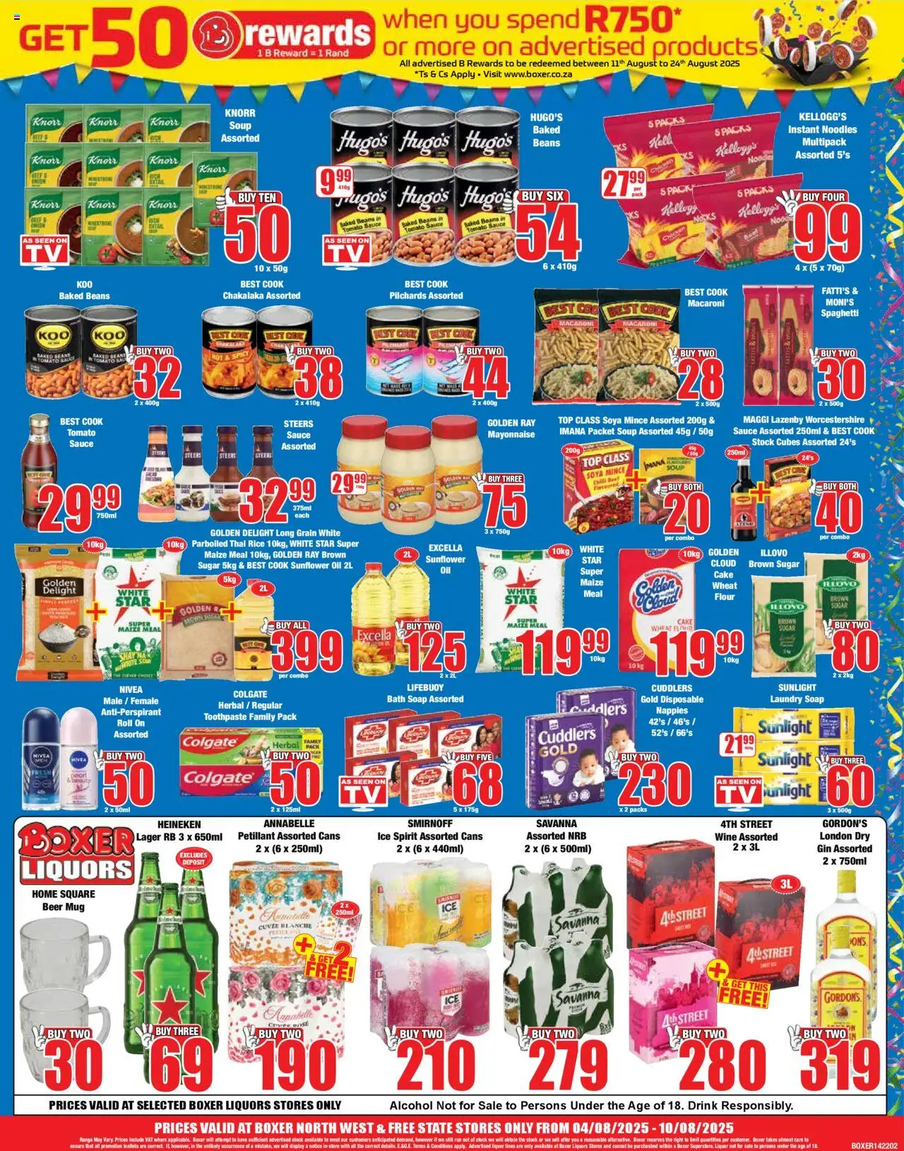 Boxer - Free State, Northern Cape, North West - Weekly Specials │ valid from 04.08.2025 | Page: 3 | Products: Maize meal, Oil, Rice, Chilli