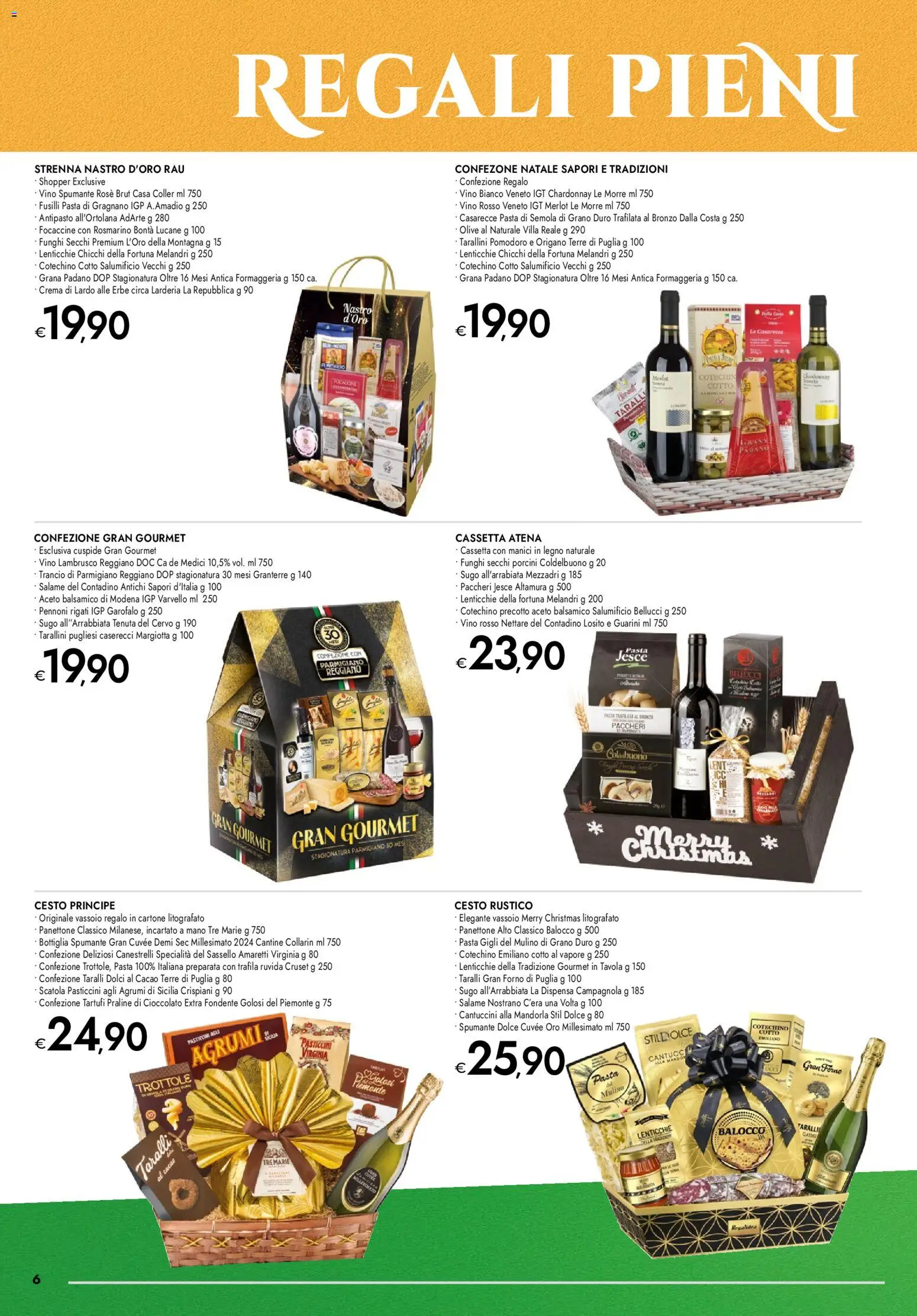 Volantino bennet del 20.11.2025 | Pagina: 6 | Prodotti: Panettone, Taralli, Sugo, Vino bianco