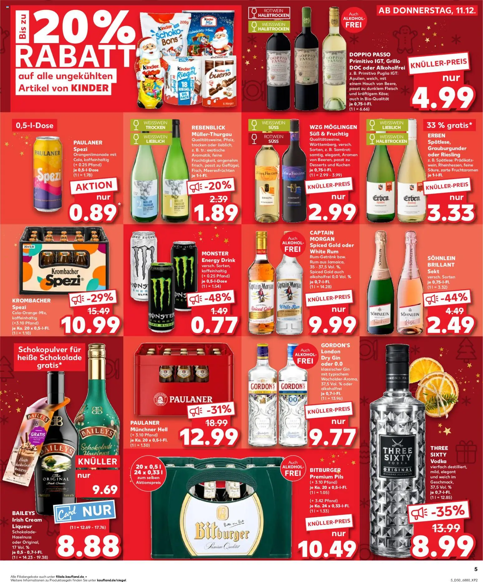 Kaufland prospekt Völklingen	 – gültig ab 11.12.2025 | Seite: 5 | Produkte: Paulaner spezi, Rum, Pils, Fleisch