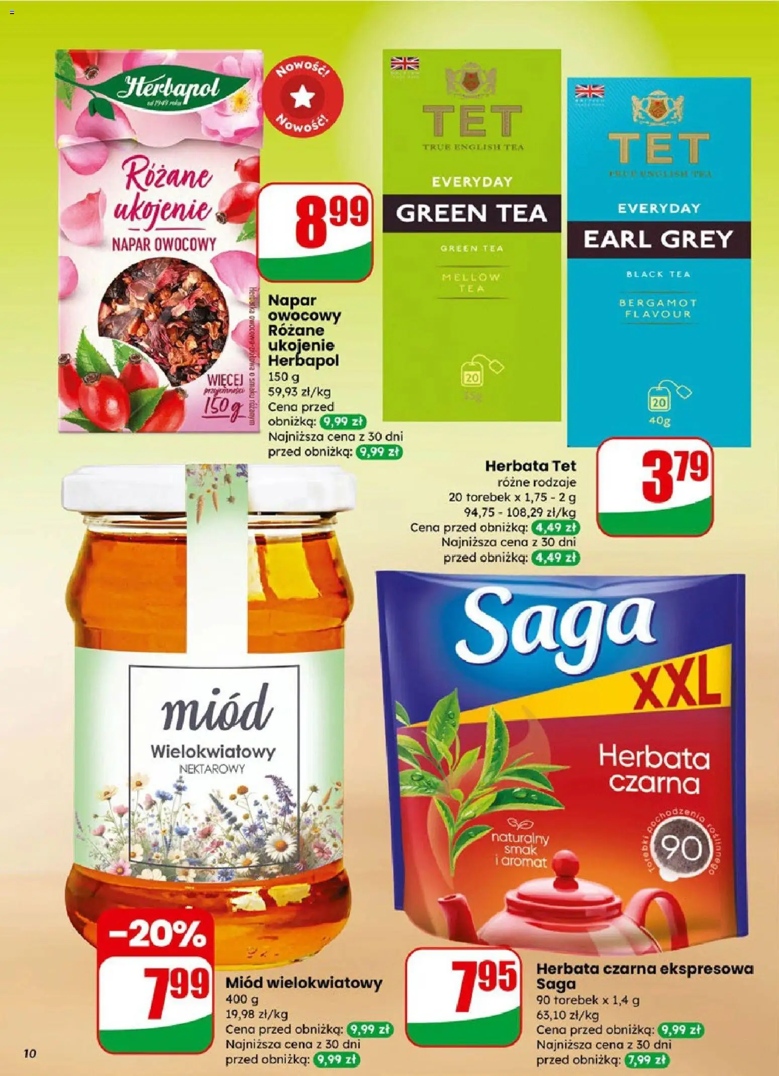 Dino Gazetka od 07.01.2026 | Strona: 10 | Produkty: Miód, Herbata