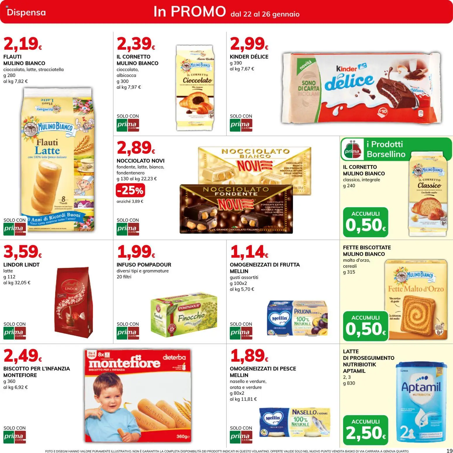 Volantino Basko del 22.01.2026 | Pagina: 19 | Prodotti: Cereali, Verdure, Latte, Nasello