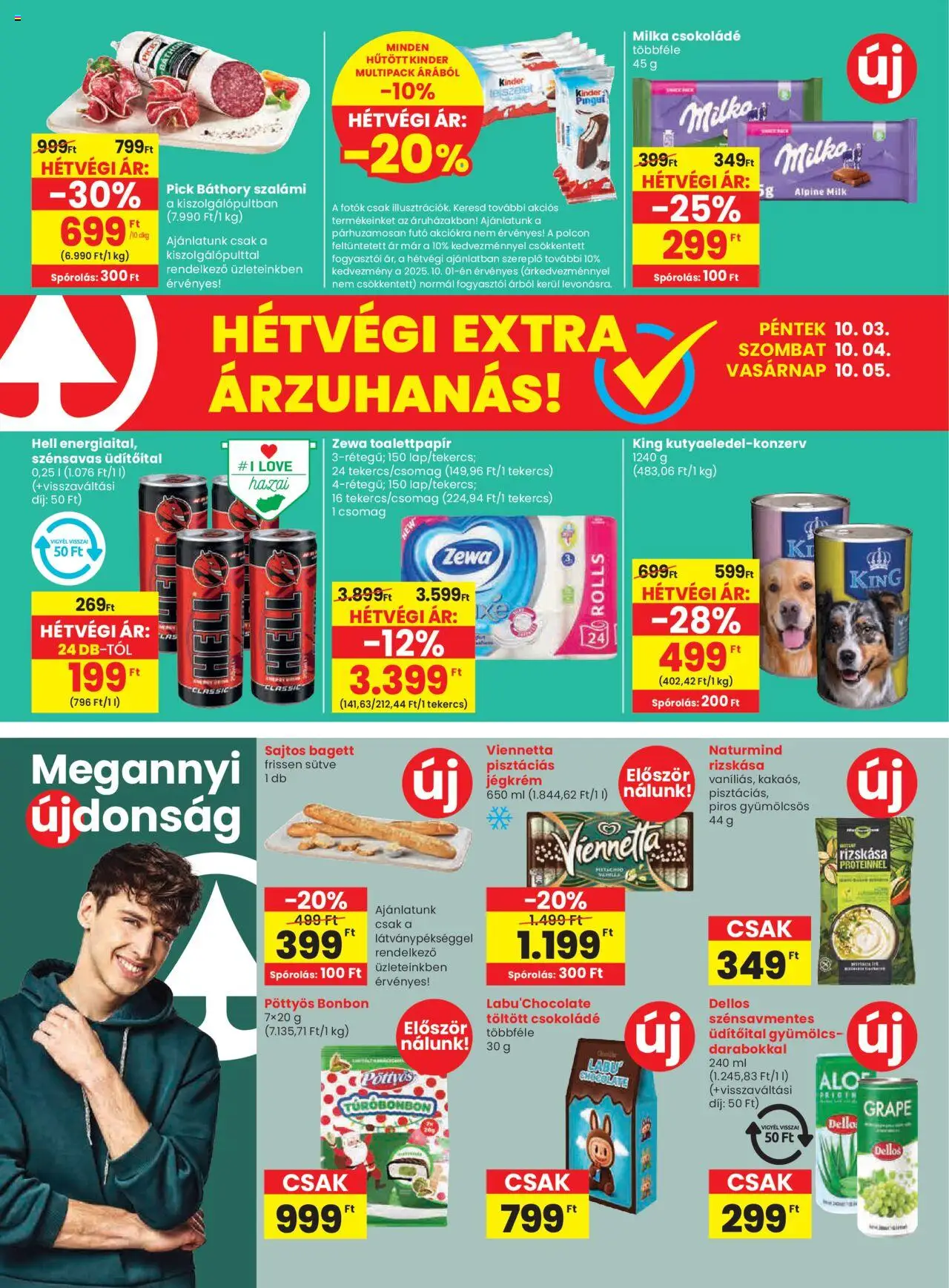 Spar akciós ujság - amely érvényes a következő dátumtól: 02.10.2025 | Oldal: 18 | Termékek: Gyümölcs, Bagett, Pick, Csokoládé