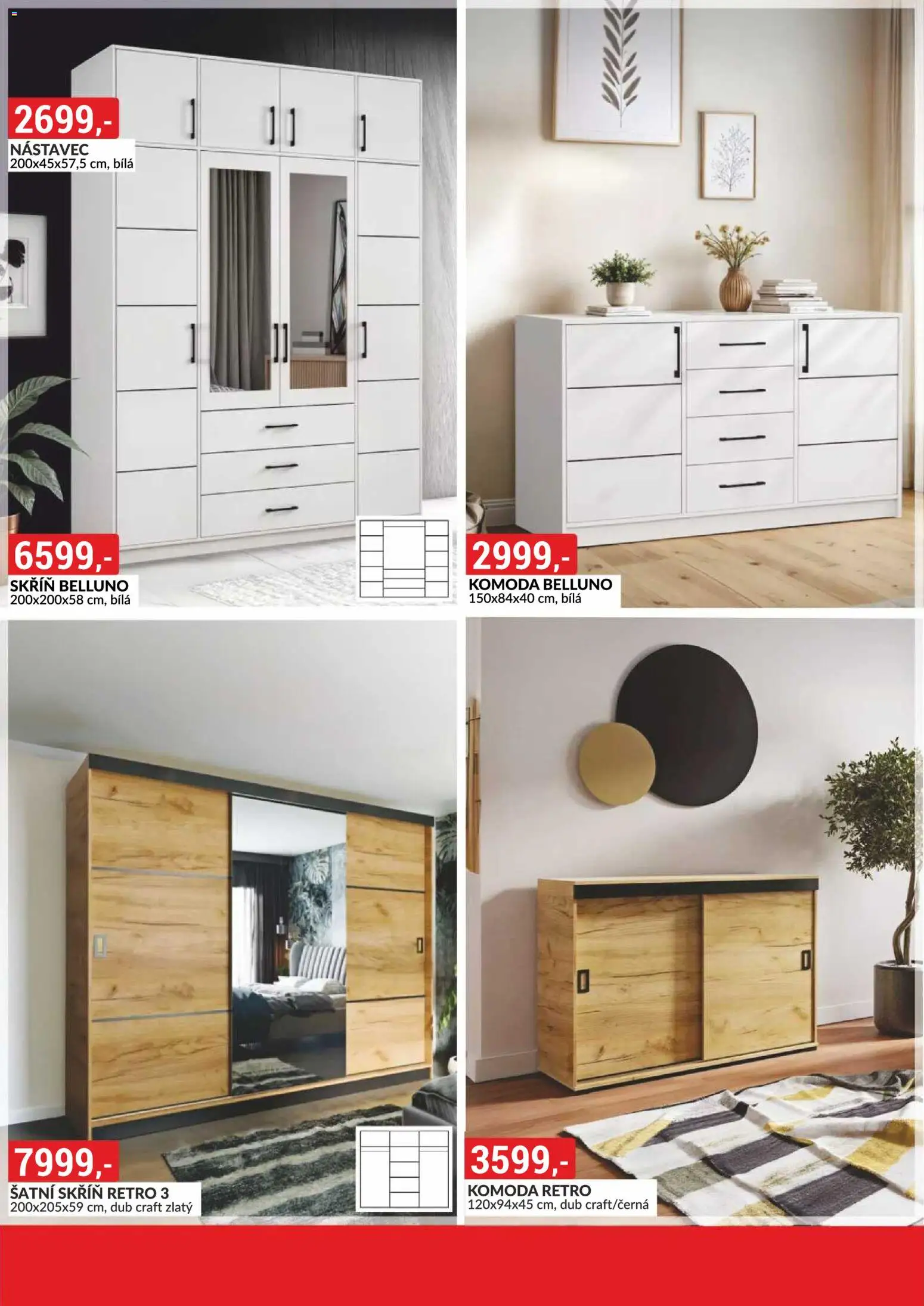 BAUMAX leták - Zařiďte si bydlení od 01.01.2026 | Strana: 2 | Produkty: Šatní skříň, Komoda, Skříň