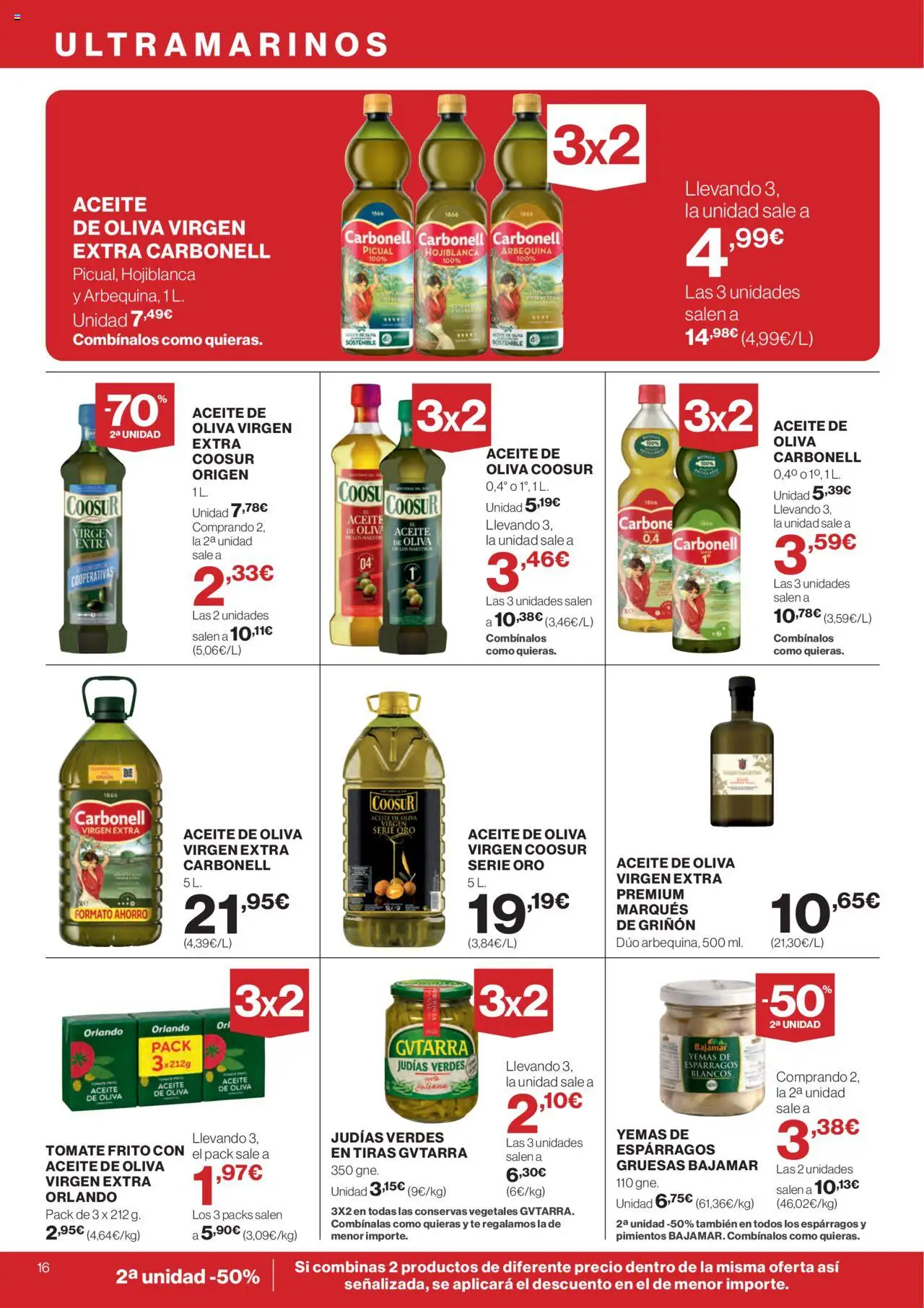 Supercor folleto │ válido desde el 28.08.2025 | Página: 16 | Productos: Aceite, Νερό καρύδας, Té, Aceite de oliva virgen extra