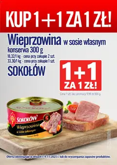 Pogląd oferty "Prim Market Promocja - Wieprzowina W Sosie Własnym Sokołów" - ważna od 07.11.2025