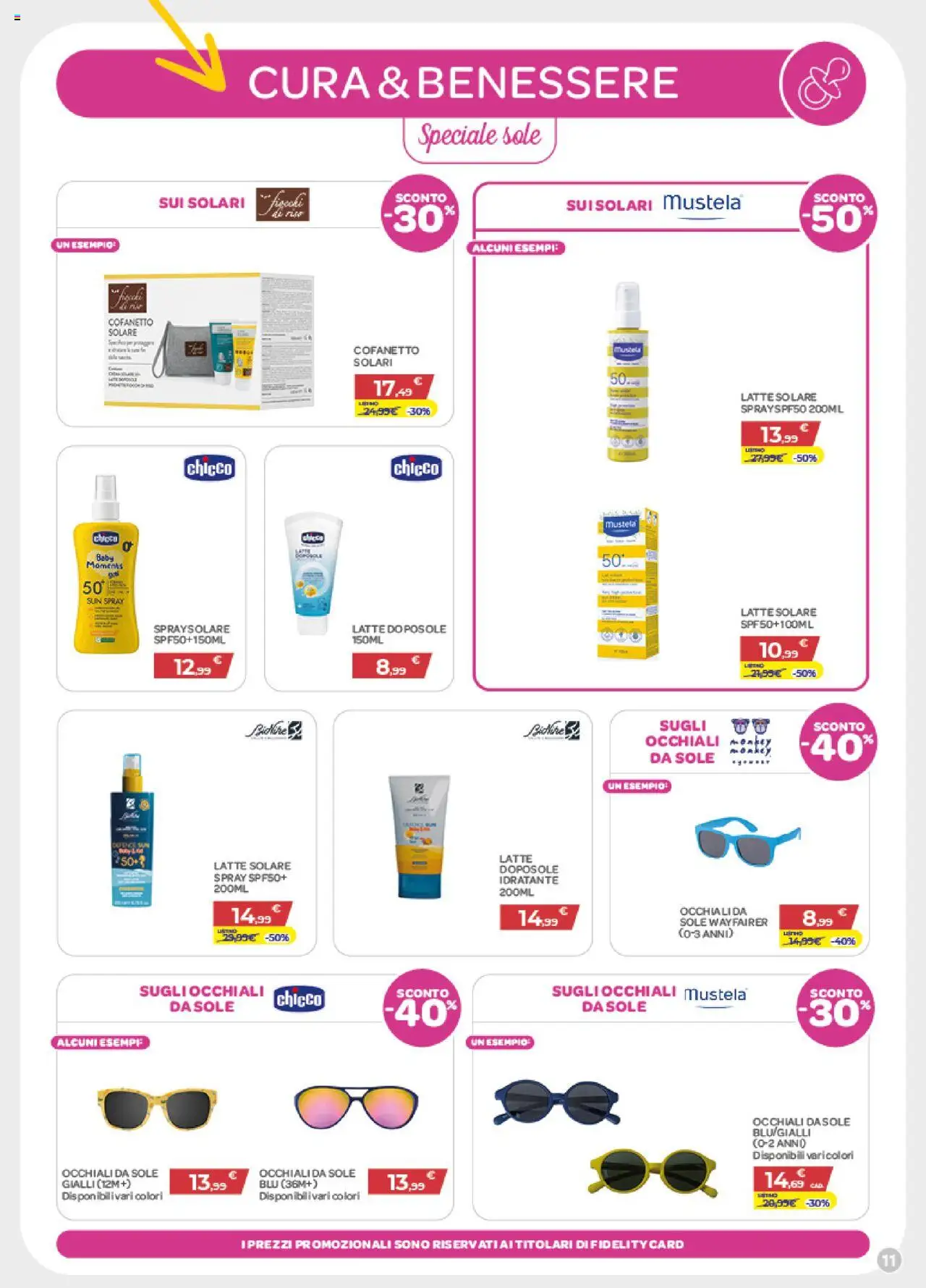 Volantino Bimbo store del 24.07.2025 | Pagina: 11 | Prodotti: Latte, Occhiali