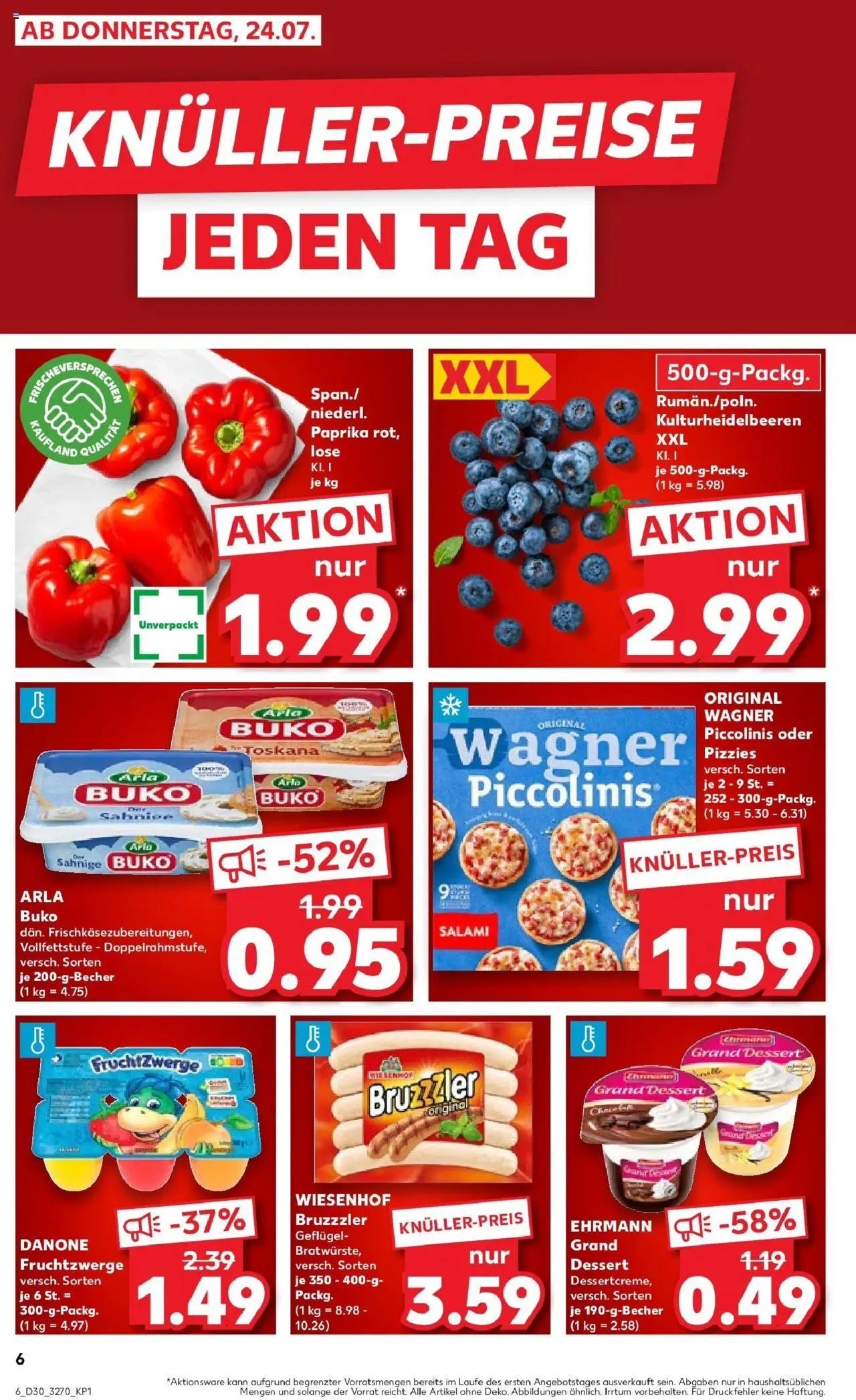 Kaufland prospekt Brandenburg An Der Havel	 - gültig ab dem 27.07.2025 | Seite: 29 | Produkte: Ehrmann grand dessert, Fruchtzwerge, Salami, Pizza