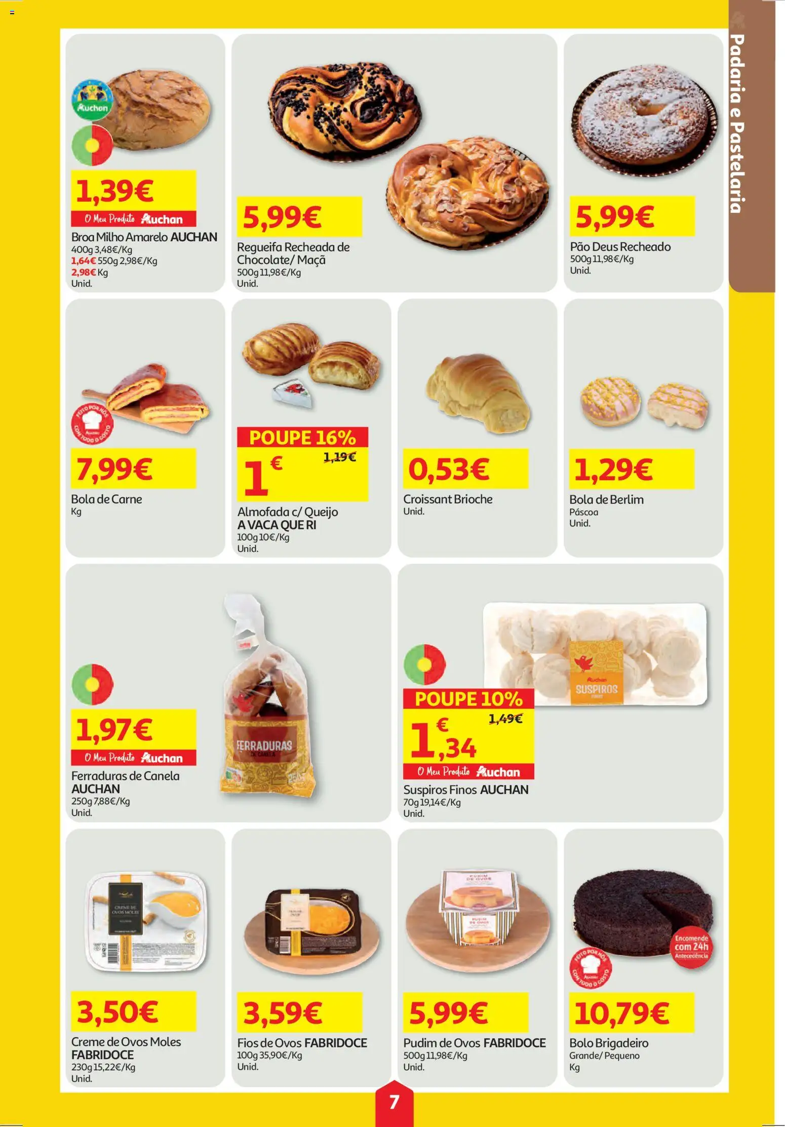 Auchan folheto │ válido de 26.03.2026 | Página: 7 | Produtos: Bolo, Queijo, Creme, Milho