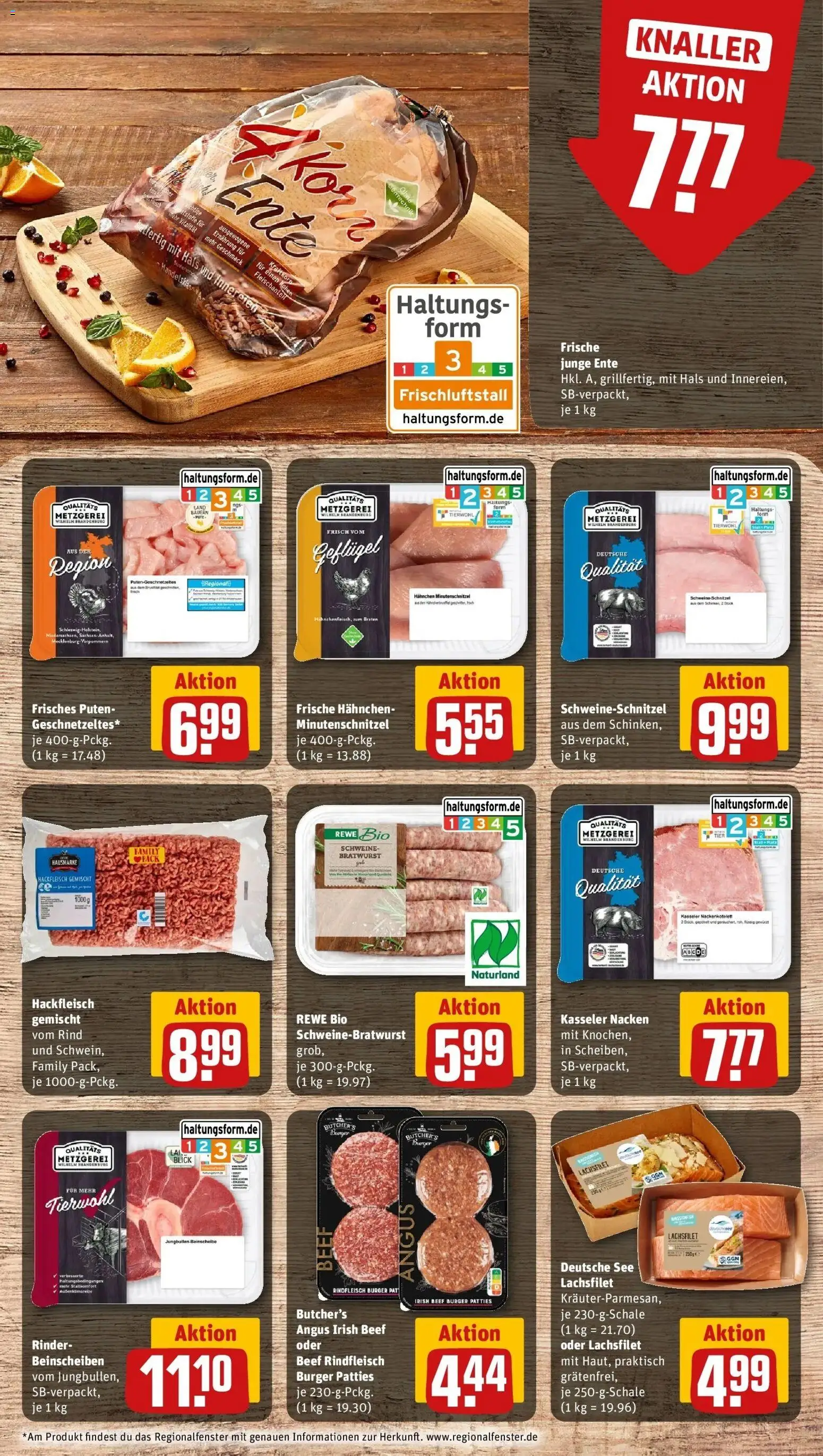 Rewe Prospekt Harsefeld	 – gültig ab 01.03.2026 | Seite: 8 | Produkte: Burger, Kasseler nacken, Ente, Hackfleisch