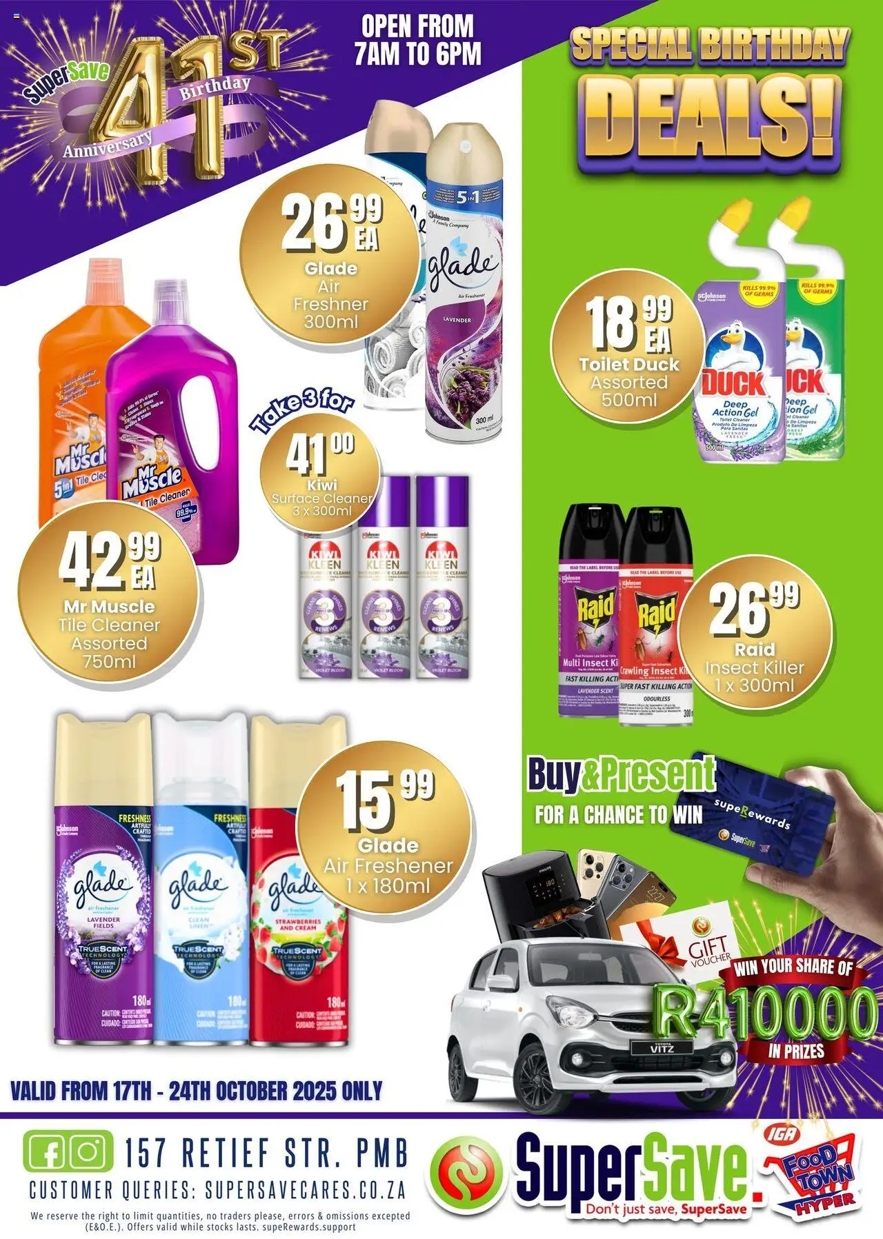 New Super Save catalogue – valid from 17.10.2025 | Page: 96 | Products: Crate, Surface cleaner, Strawberries, Cream