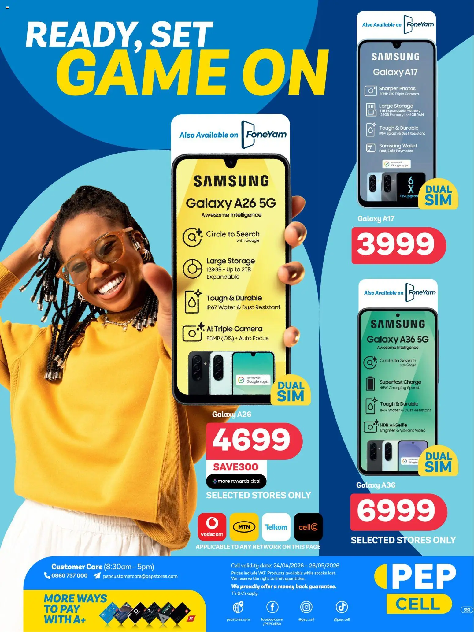 New PEP Stores catalogue – valid from 24.04.2026 | Page: 16 | Products: Camera, Wallet, Water