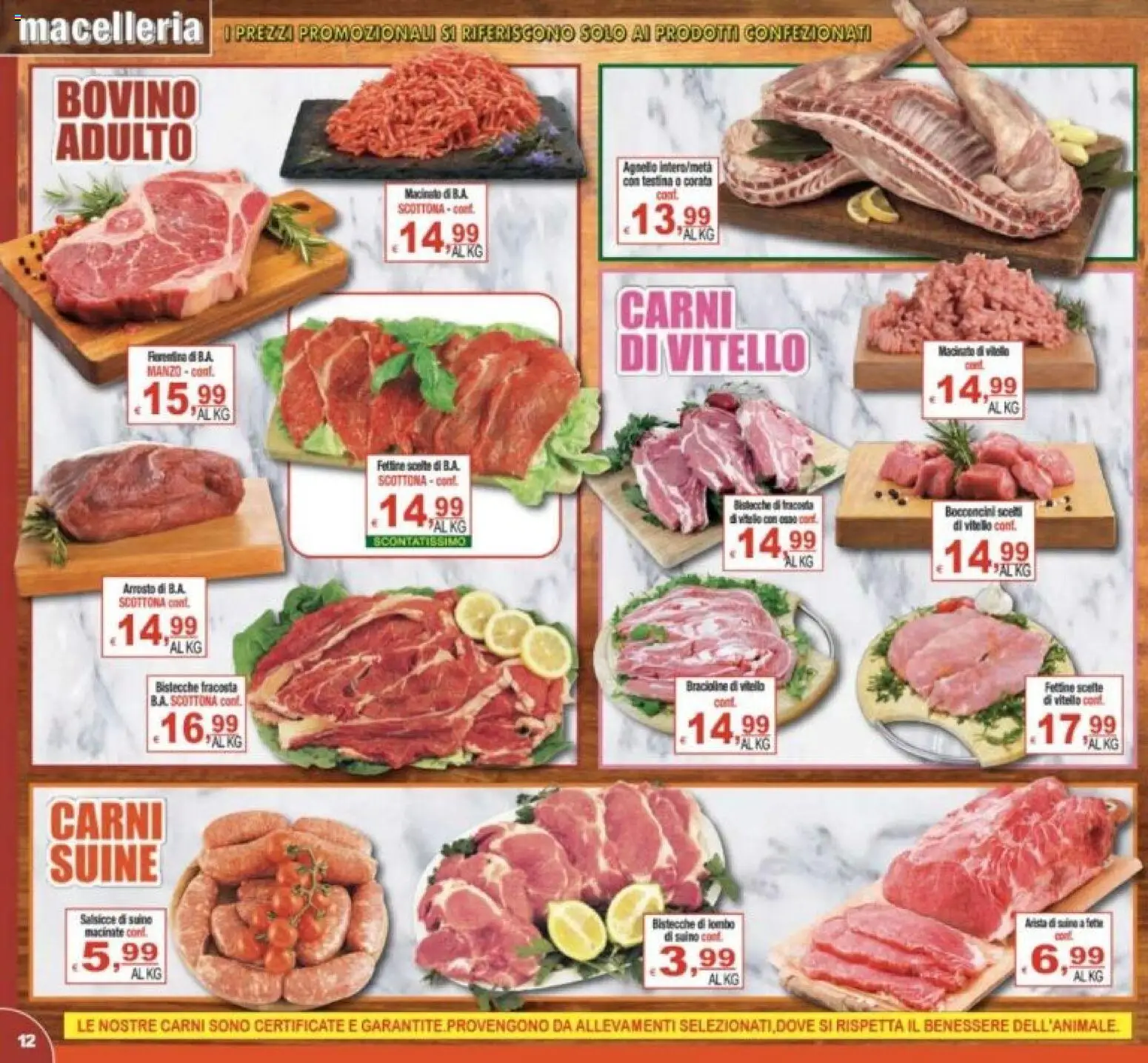 Volantino CTS del 13.02.2026 | Pagina: 12 | Prodotti: Arrosto, Vitello, Agnello, Macinato