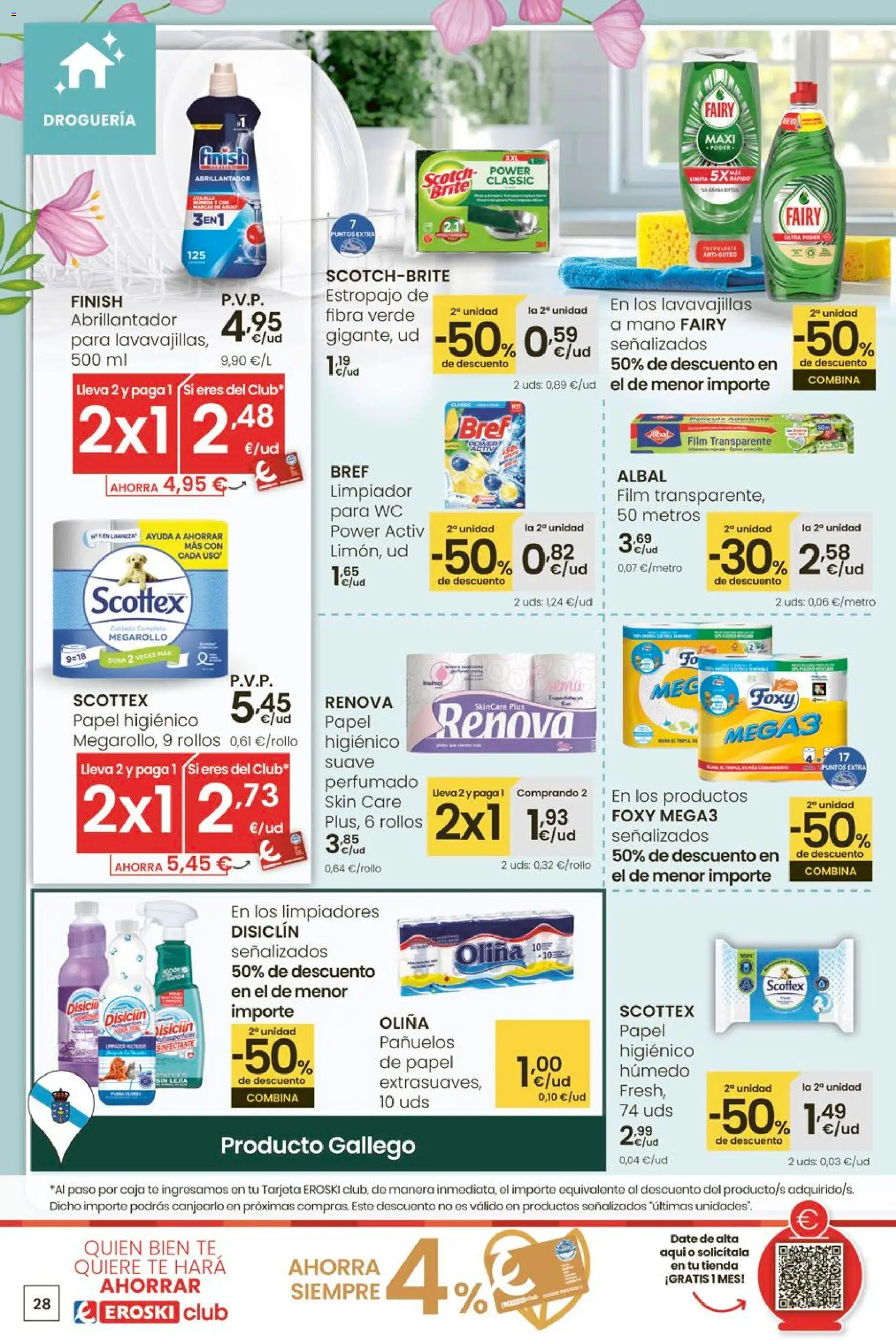 Eroski - Carnaval del ahorro │ válido desde el 12.02.2026 | Página: 28 | Productos: Papel higienico, Té, Lavavajillas, Caja