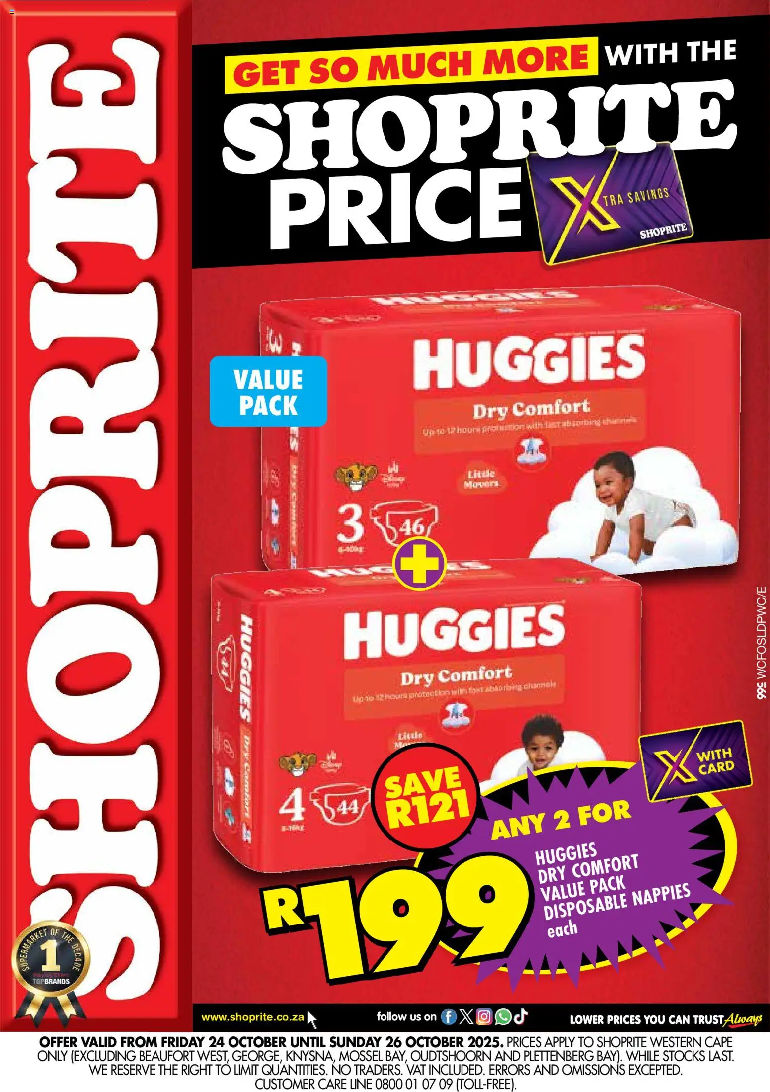 New Shoprite catalogue – valid from 24.10.2025 | Page: 1 | Products: Nappies