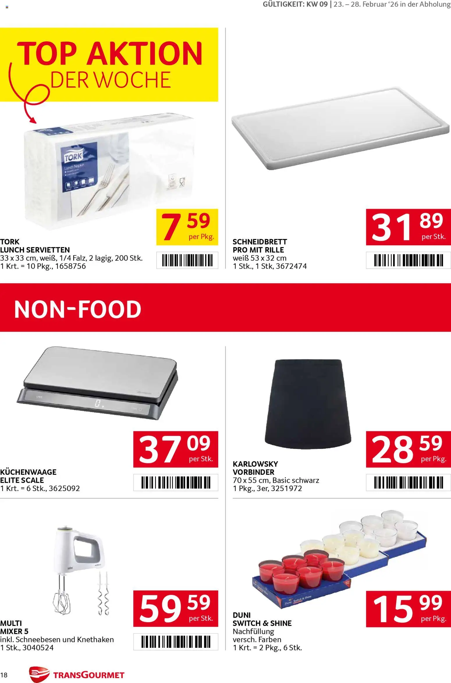 Transgourmet Flugblatt gültig ab 23.02.2026 | Seite: 18 | Produkte: Mixer