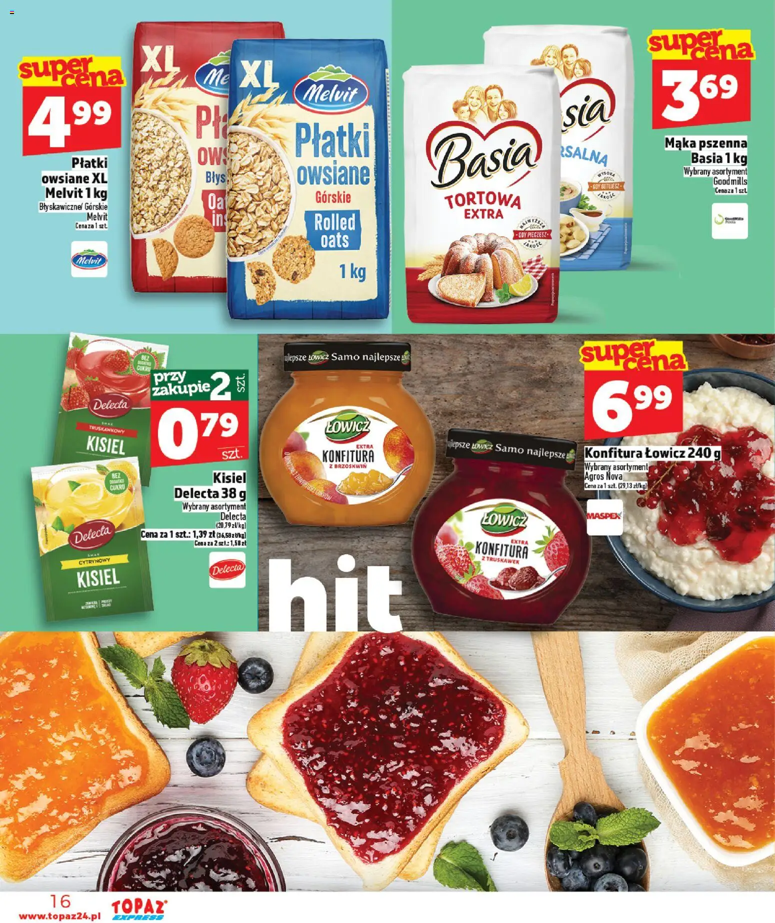 Topaz Gazetka - Express od 26.02.2026 | Strona: 16 | Produkty: Płatki