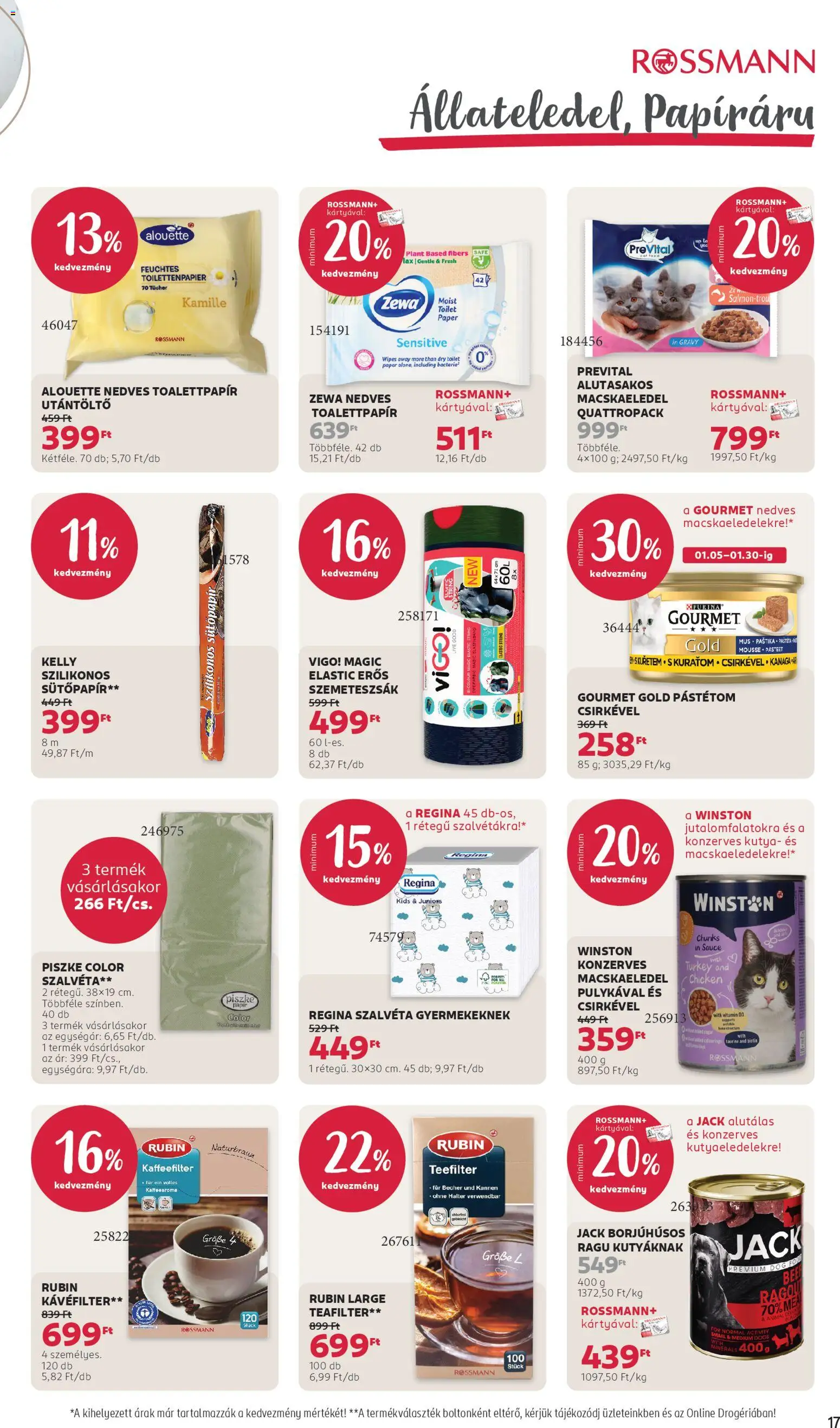 Rossmann akciós ujság - amely érvényes a következő dátumtól: 19.01.2026 | Oldal: 19 | Termékek: Macskaeledel, Szemeteszsák, Pástétom, Tea