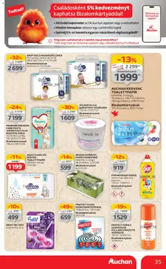 Auchan akciós ujság - amely érvényes a következő dátumtól: 26.06.2025 | Oldal: 35 | Termékek: Pampers, Aloe vera, Riasztó, Mosogatószer