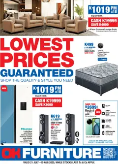 Preview of OK Furniture specials valid from 21.07.2025