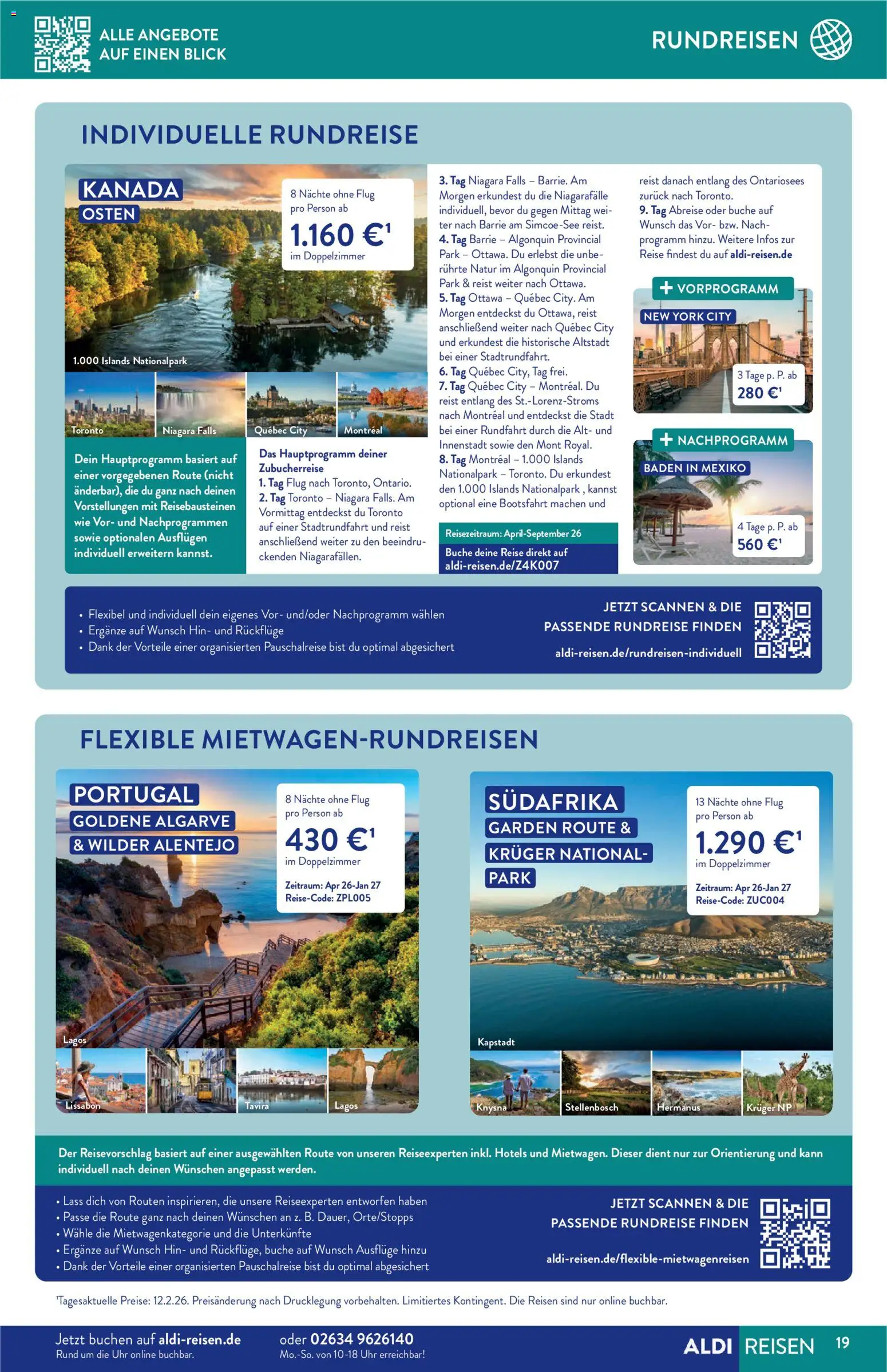 Aldi Reisen  Reisemagazin – gültig ab 01.03.2026 | Seite: 19 | Produkte: Uhr