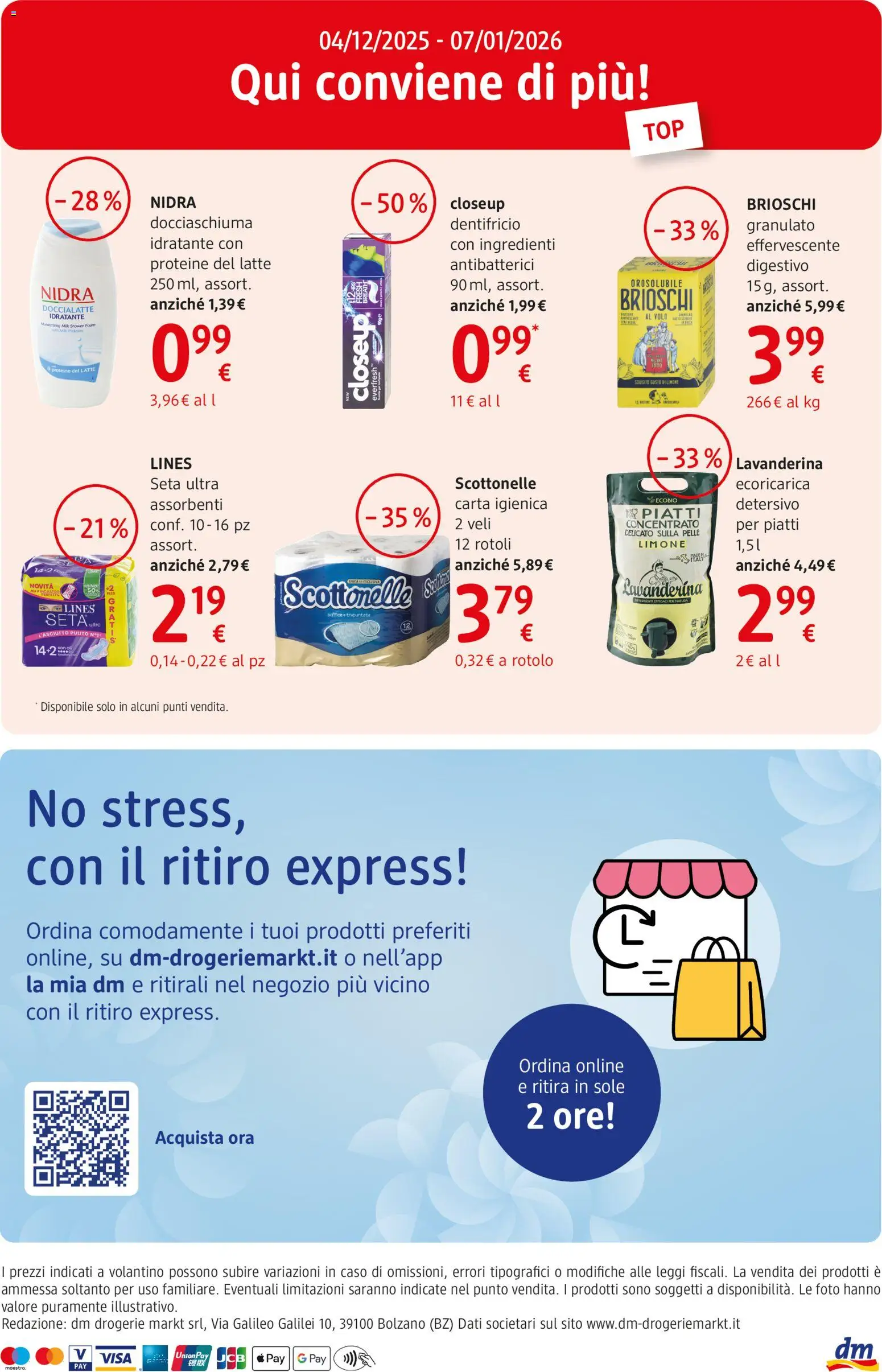 Volantino dm drogerie markt del 18.12.2025 | Pagina: 8 | Prodotti: Dentifricio, Latte, Limone, Digestivo