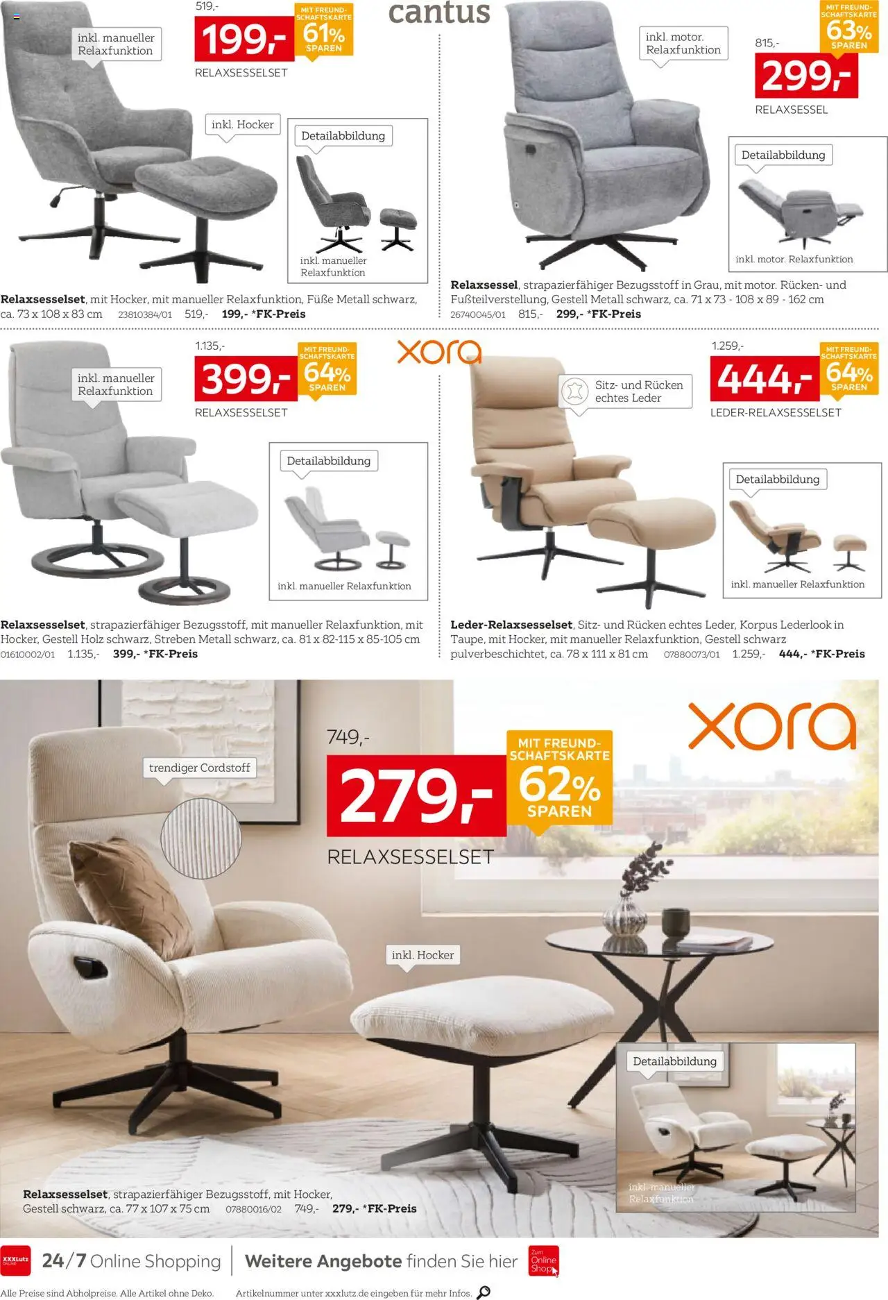 XXXL Lutz Sessel Spezial – gültig ab 29.09.2025 | Seite: 2 | Produkte: Hocker, Relaxsessel