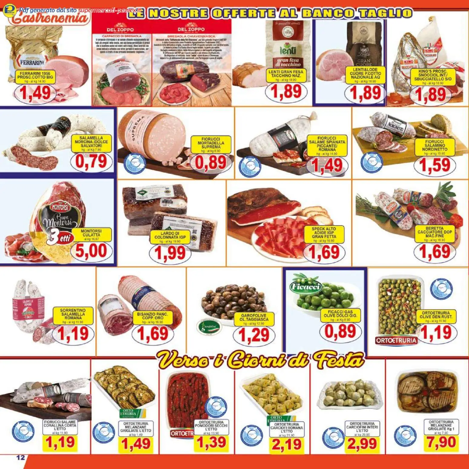 Volantino Pewex del 06.12.2025 | Pagina: 12 | Prodotti: Speck, Salame, Olive, Melanzane
