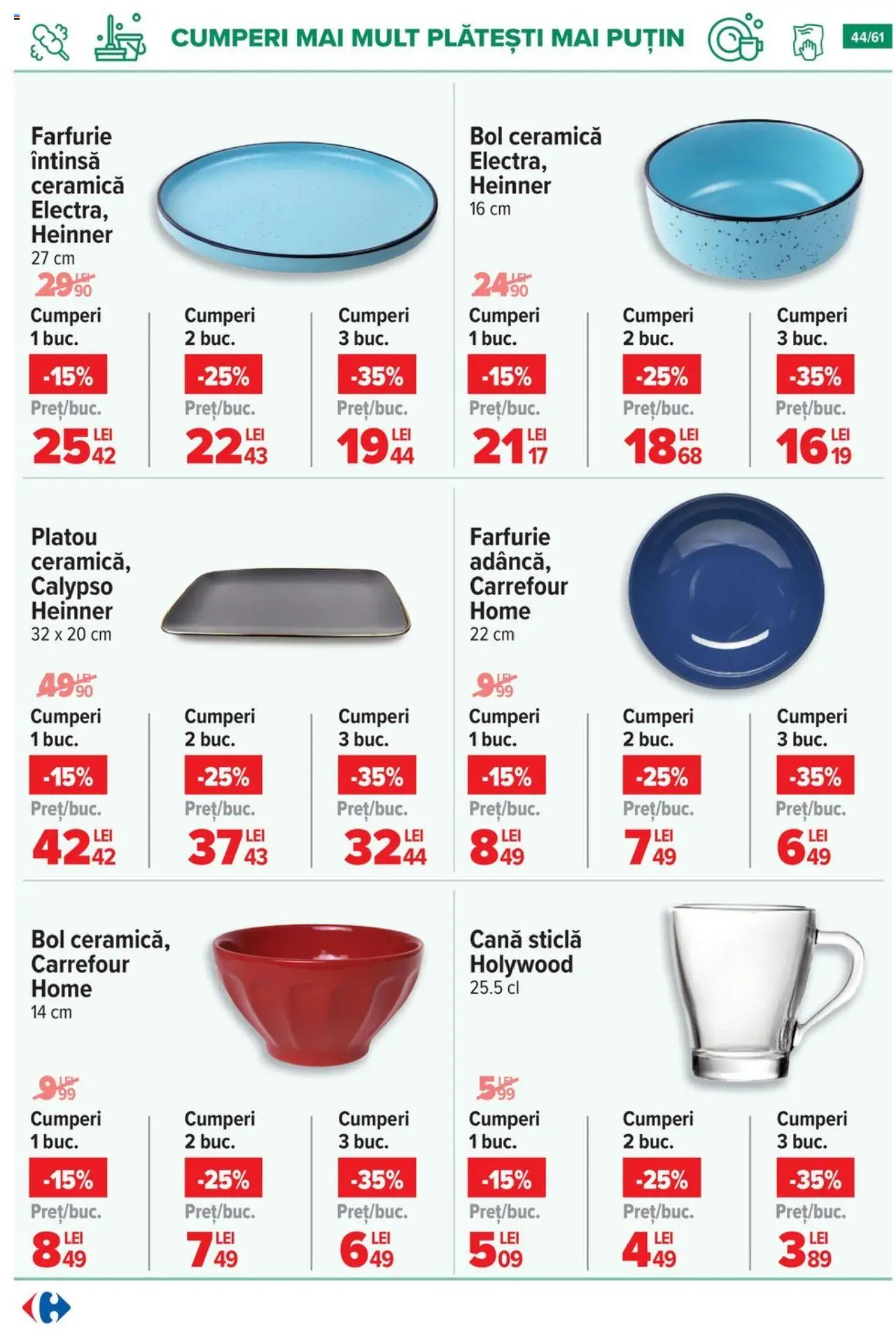 Catalog Carrefour – valabil de la 20.08.2025 | Pagină: 45 | Produse: Bol, Farfurie