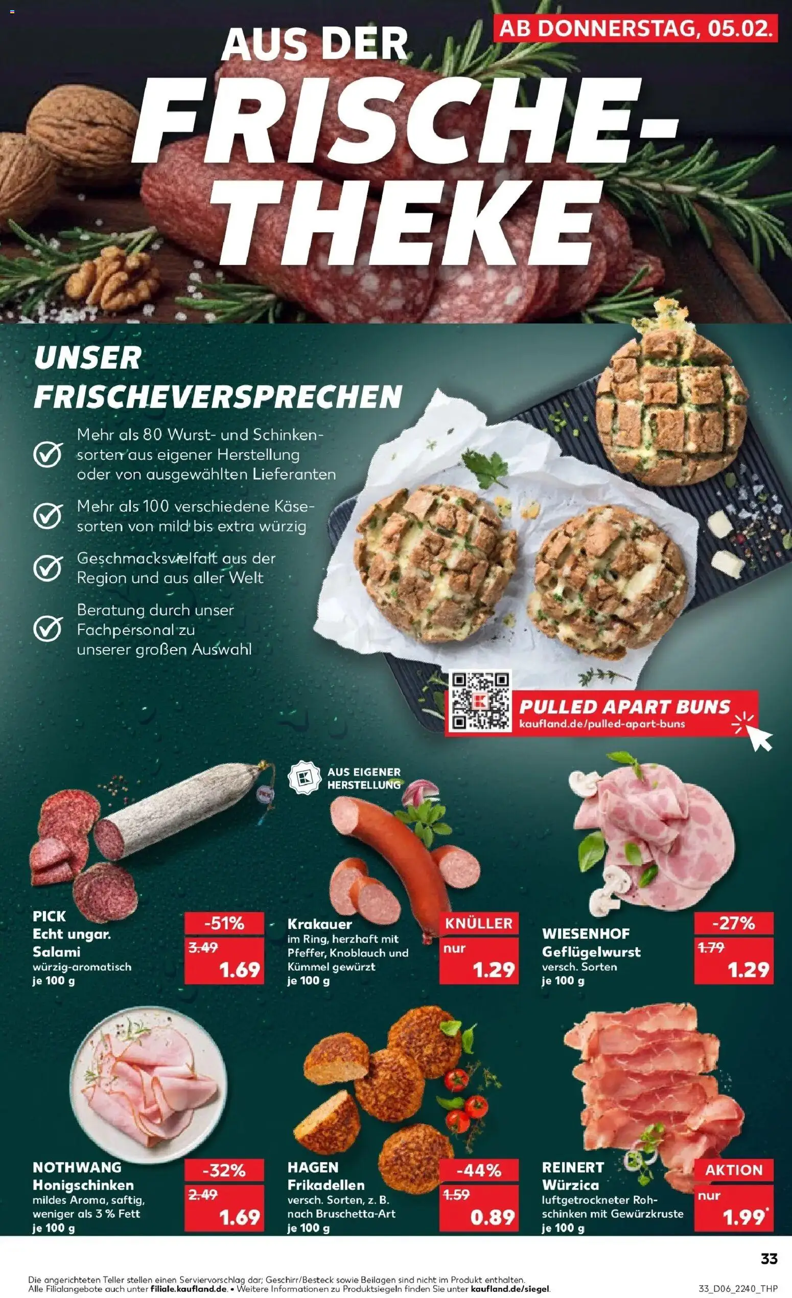 Kaufland prospekt Speyer	 – gültig ab 09.02.2026 | Seite: 33 | Produkte: Theke, Knoblauch, Salami, Schinken