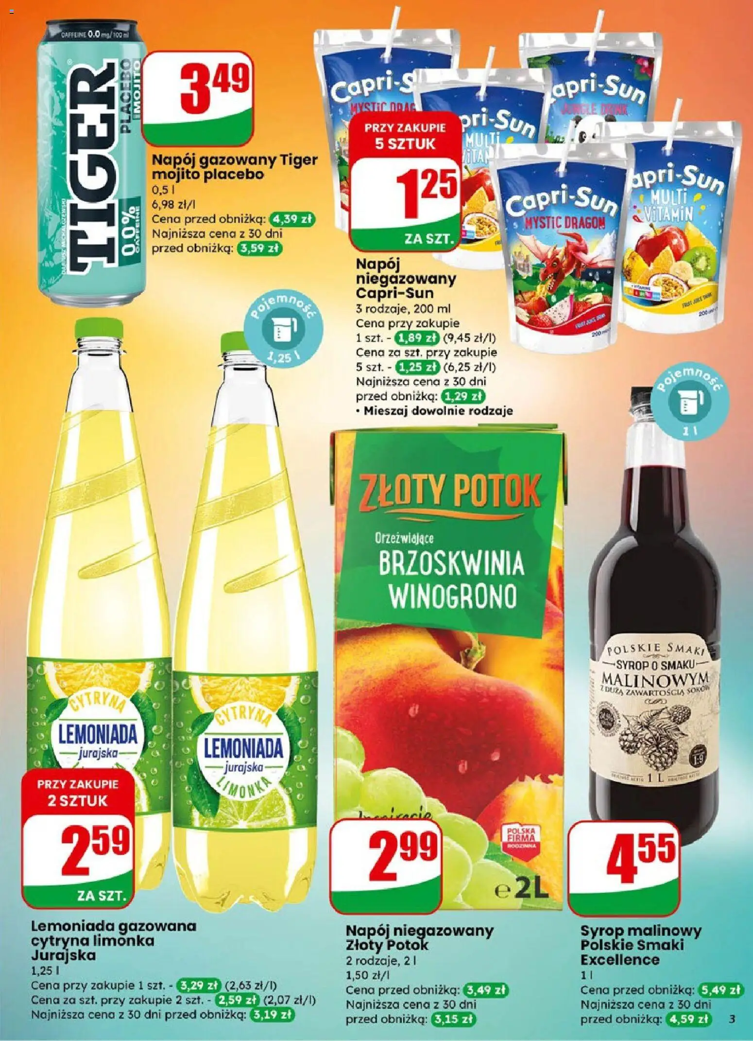 Dino Gazetka od 28.01.2026 | Strona: 3 | Produkty: Syrop, Limonka, Winogrono, Syrop malinowy