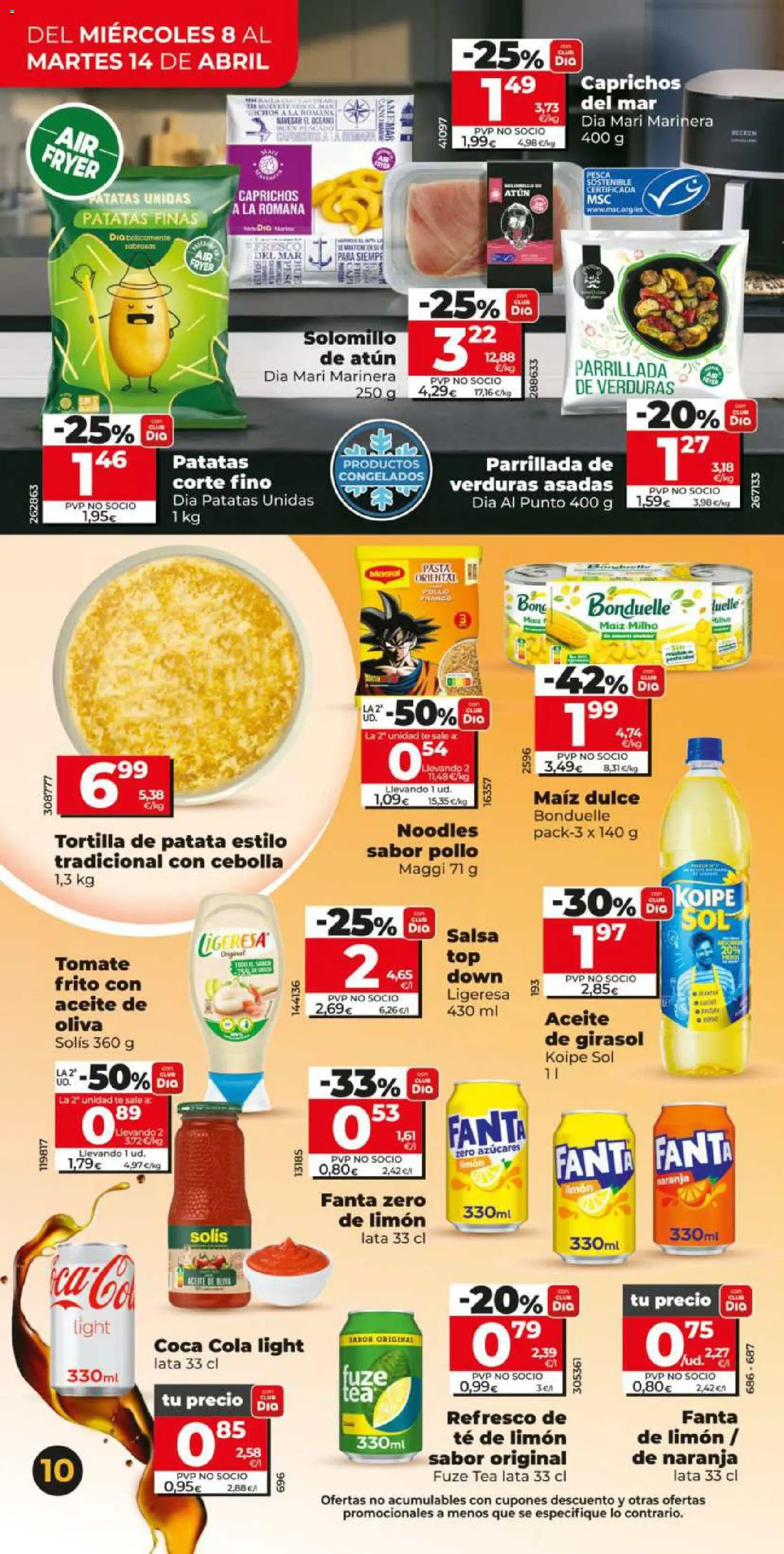 Dia - folleto Market │ válido desde el 08.04.2026 | Página: 10 | Productos: Aceite, Pasta, Aceite de oliva, Aceite de girasol