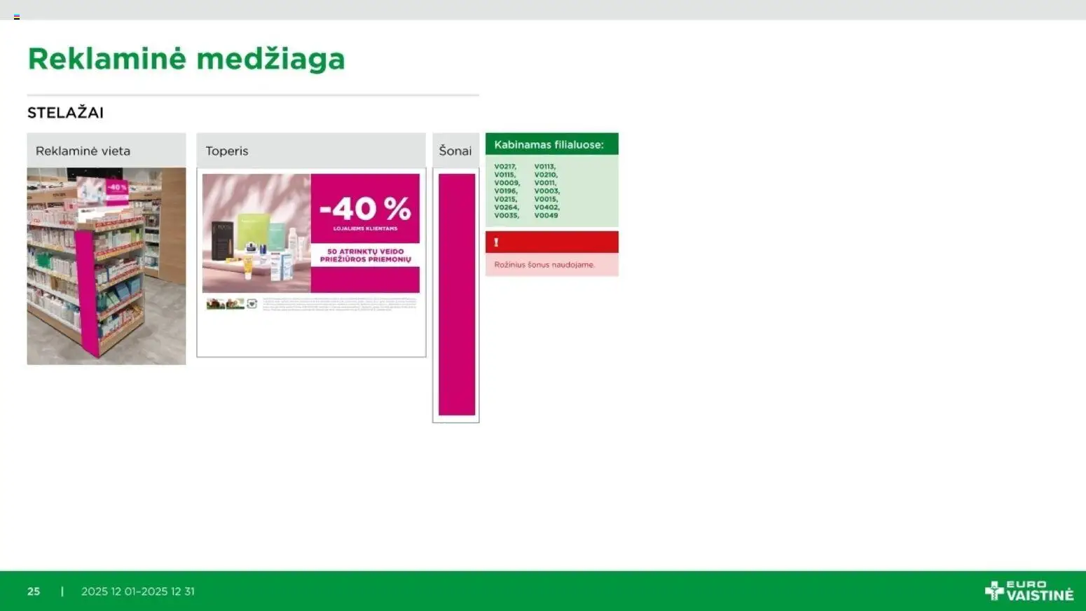 EUROVAISTINĖ akcijos nuo 01.12.2025 | Puslapis: 25