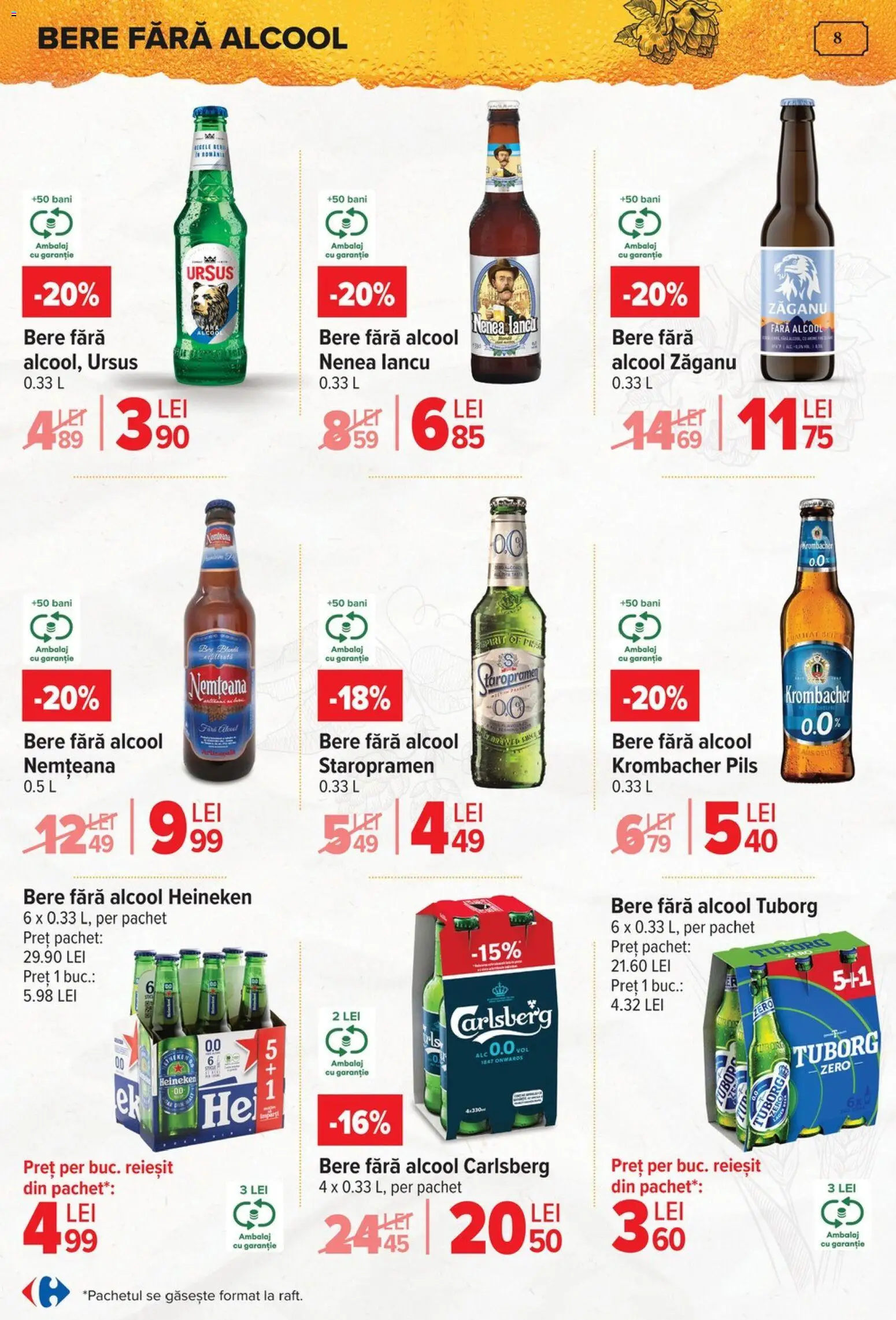 Noul catalog Carrefour – valabil de la 15.04.2026 | Pagină: 8 | Produse: Bere