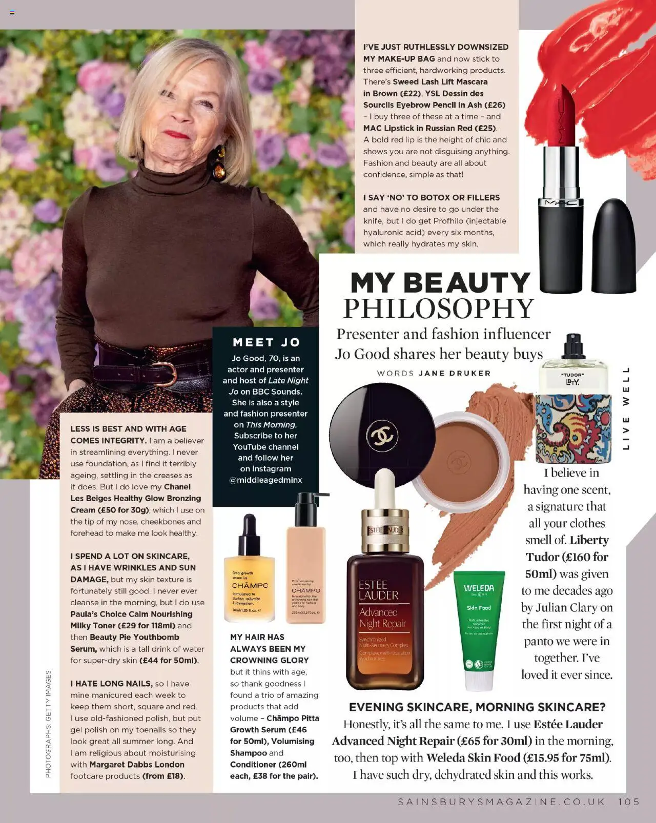  | Page: 105 | Products: Mascara, Shampoo, Conditioner, Pie