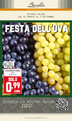Anteprima del volantino Volantino Borello Supermercati	 valido a partire dal 21.08.2025