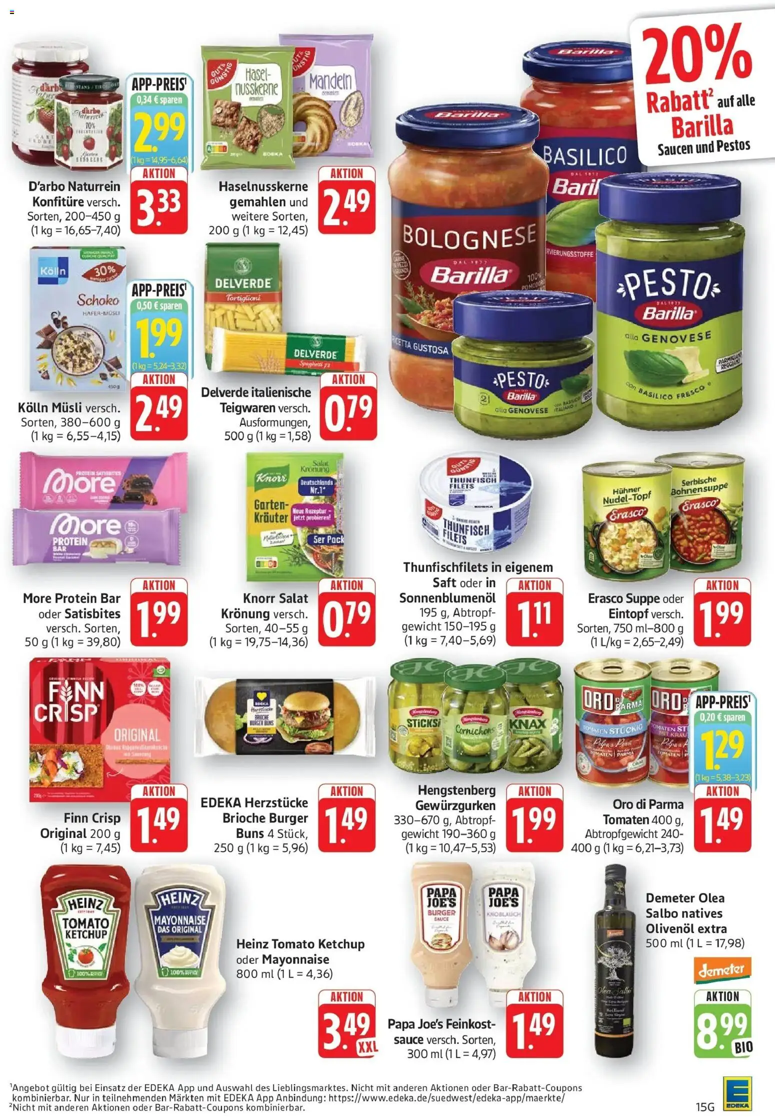Edeka prospekt Göppingen	 – gültig ab 20.04.2026 | Seite: 15 | Produkte: Olivenol, Dressing, Tomaten, Mandeln