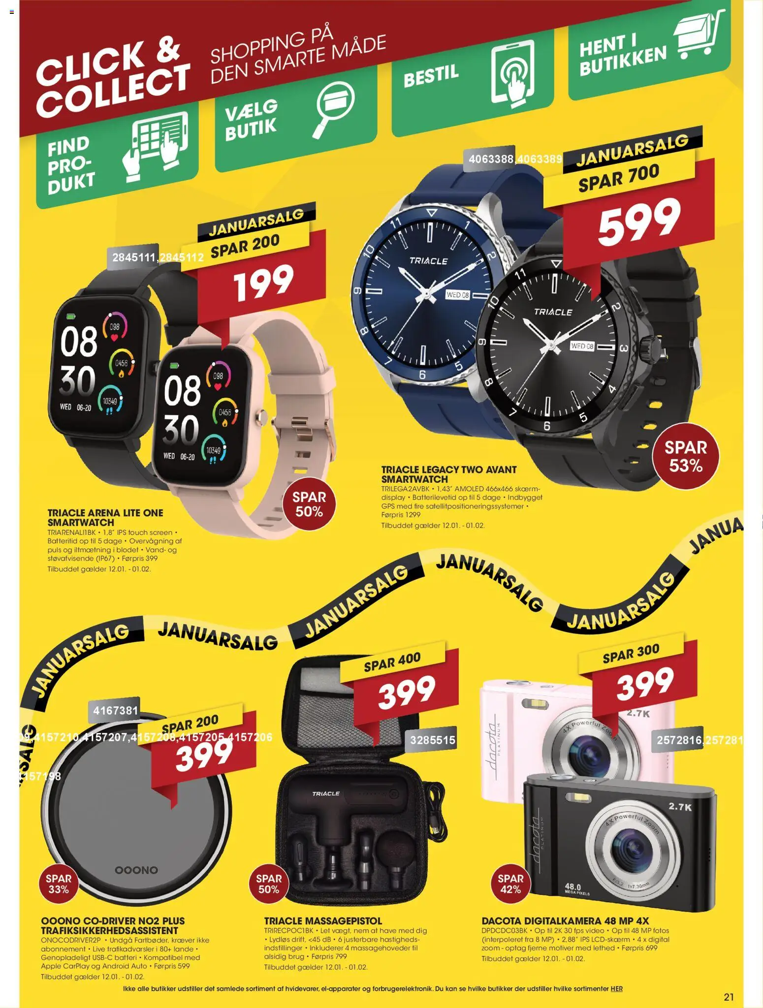 Punkt1 tilbudsavis – gyldig fra 12.01.2026 | Side: 21 | Produkter: Skærm, GPS, Batteri, Smartwatch